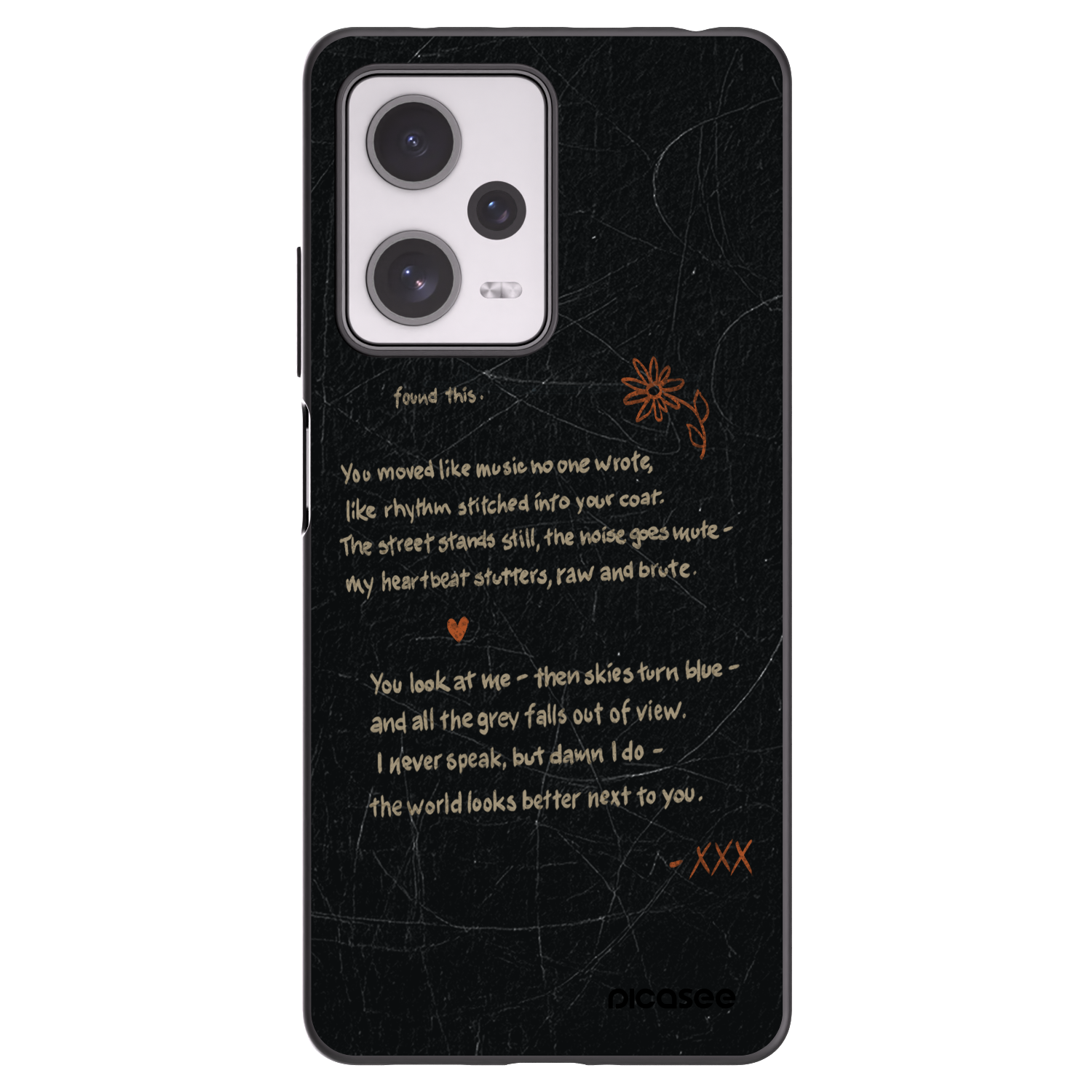 Picasee silikonowe czarne etui na Xiaomi Redmi Note 12 Pro+ 5G - POET