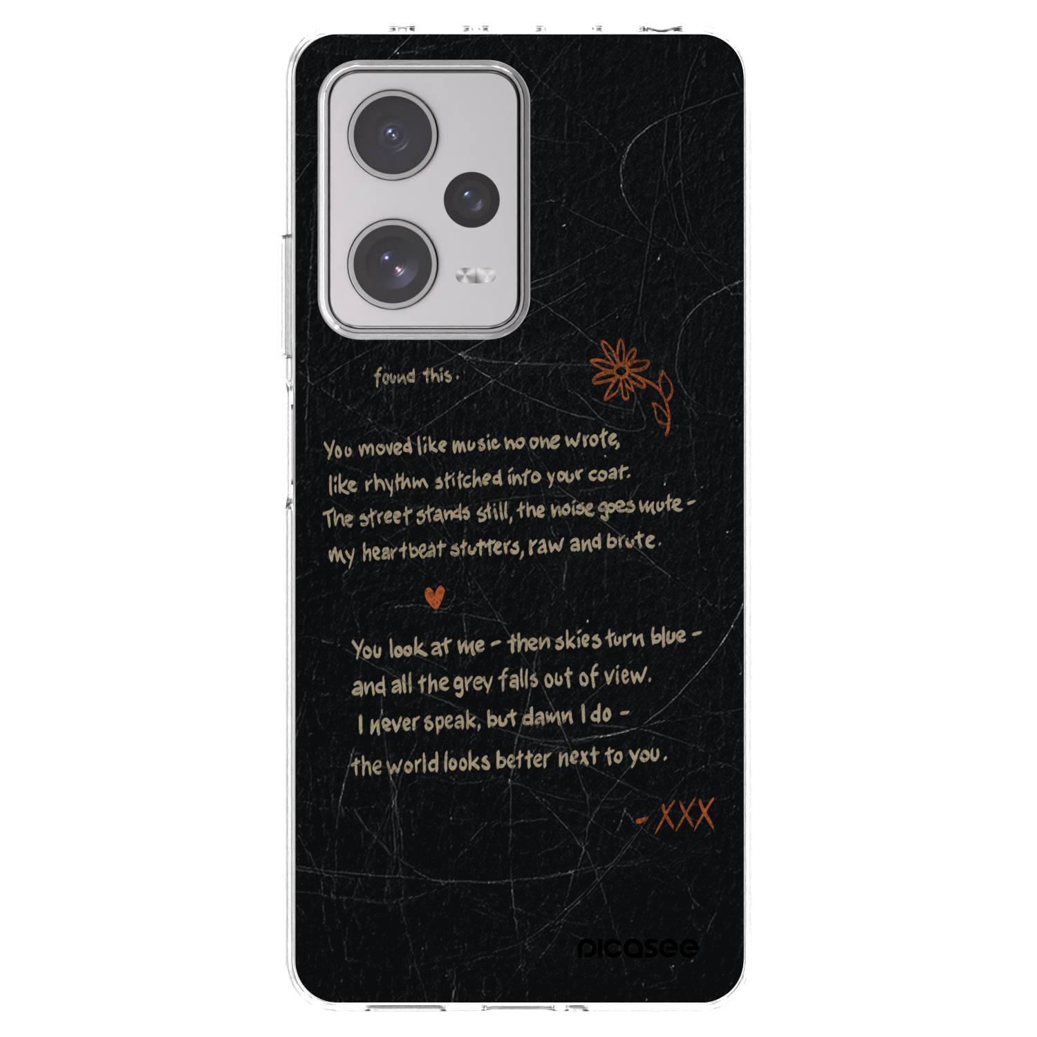 Picasee silikonowe przeźroczyste etui na Xiaomi Redmi Note 12 Pro+ 5G - POET