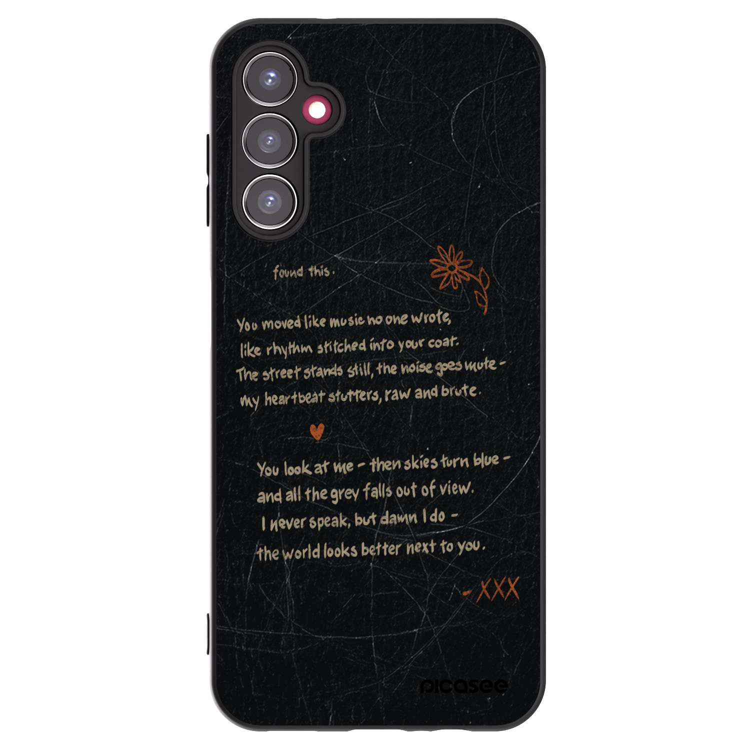 Picasee silikonowe czarne etui na Samsung Galaxy A14 5G A146P - POET