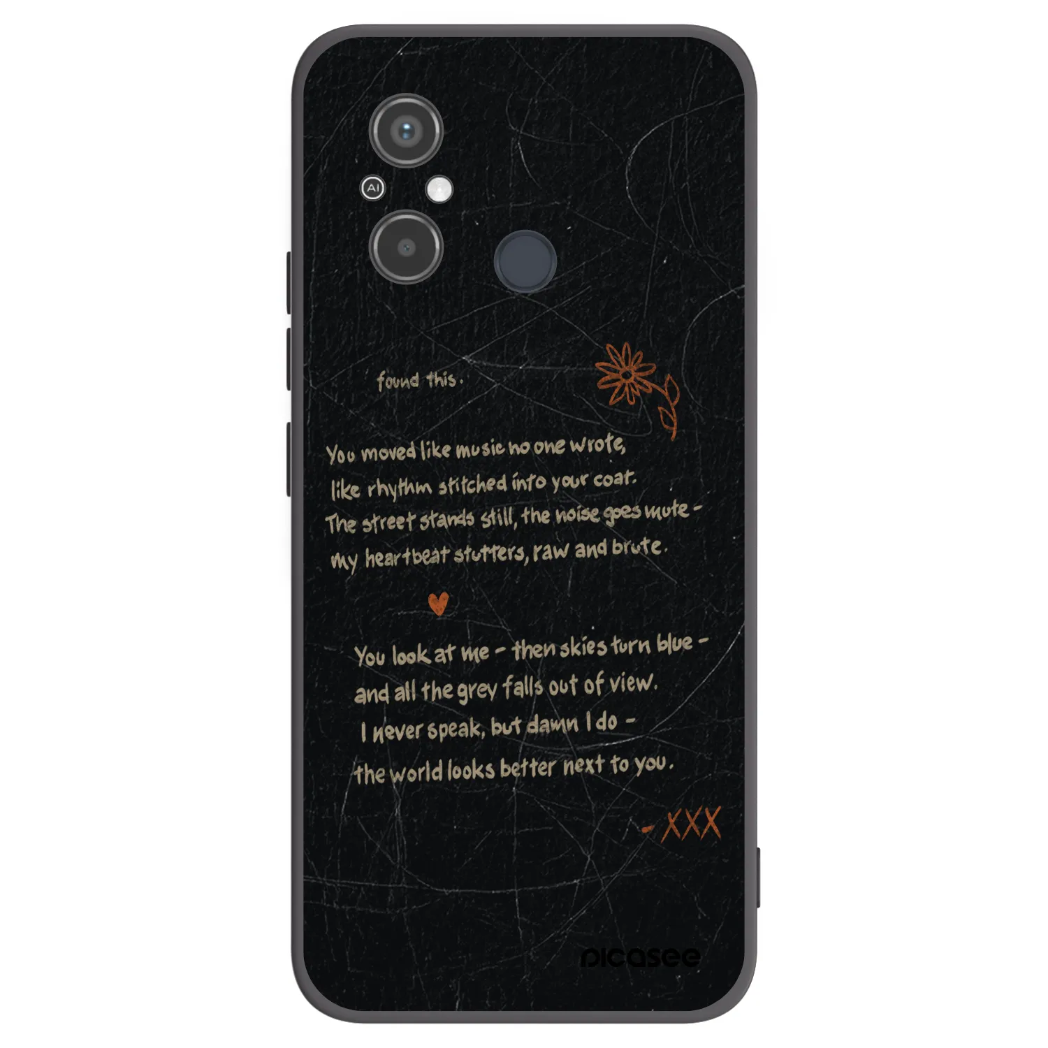 Picasee silikonowe czarne etui na Xiaomi Redmi 12C - POET