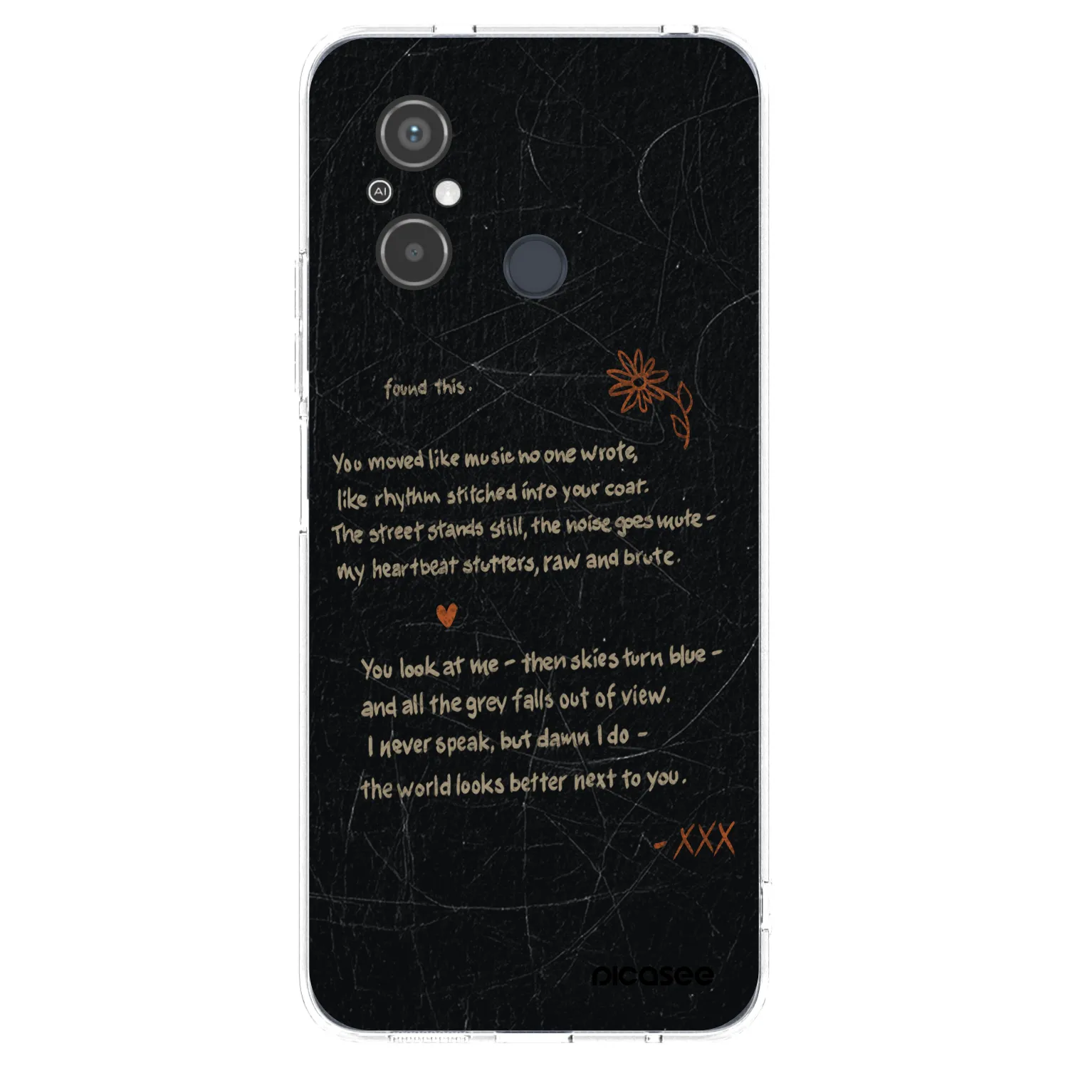 Picasee silikonowe przeźroczyste etui na Xiaomi Redmi 12C - POET