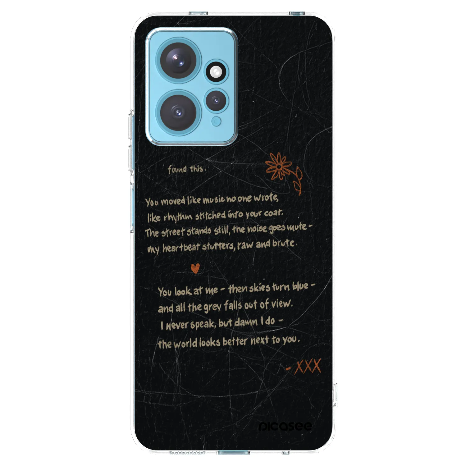 Picasee silikonowe przeźroczyste etui na Xiaomi Redmi Note 12 4G - POET
