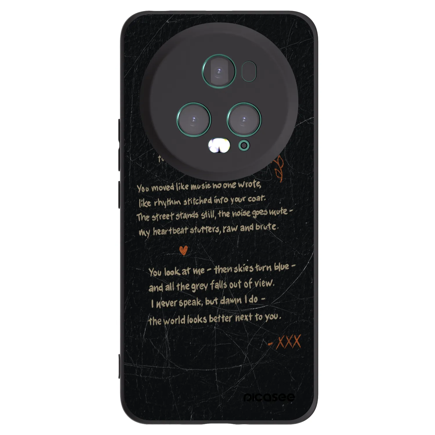 Picasee silikonowe czarne etui na Honor Magic5 Pro - POET