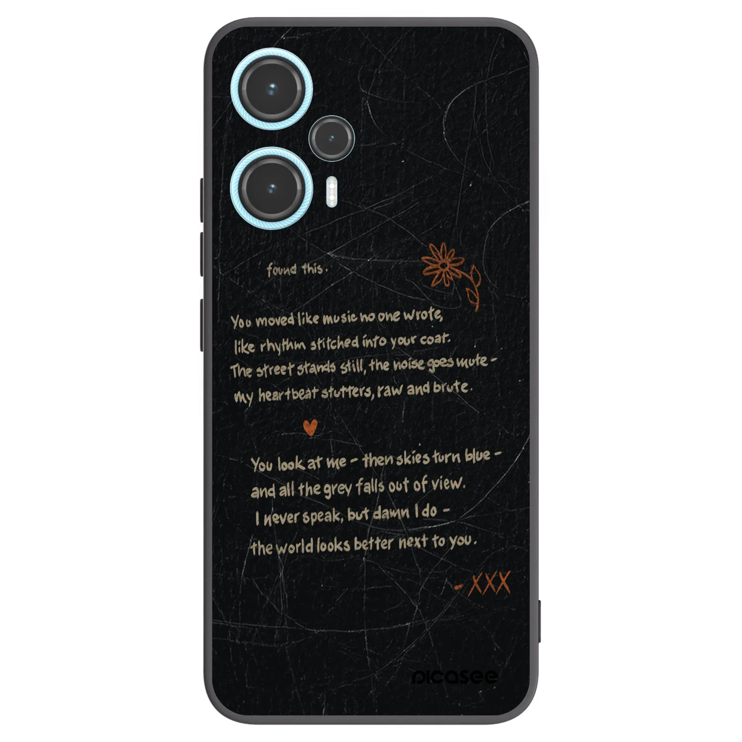 Picasee silikonowe czarne etui na Xiaomi Poco F5 - POET
