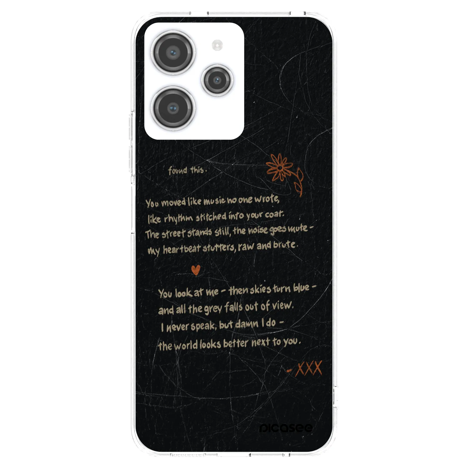 Picasee silikonowe przeźroczyste etui na Xiaomi Redmi 12 4G - POET