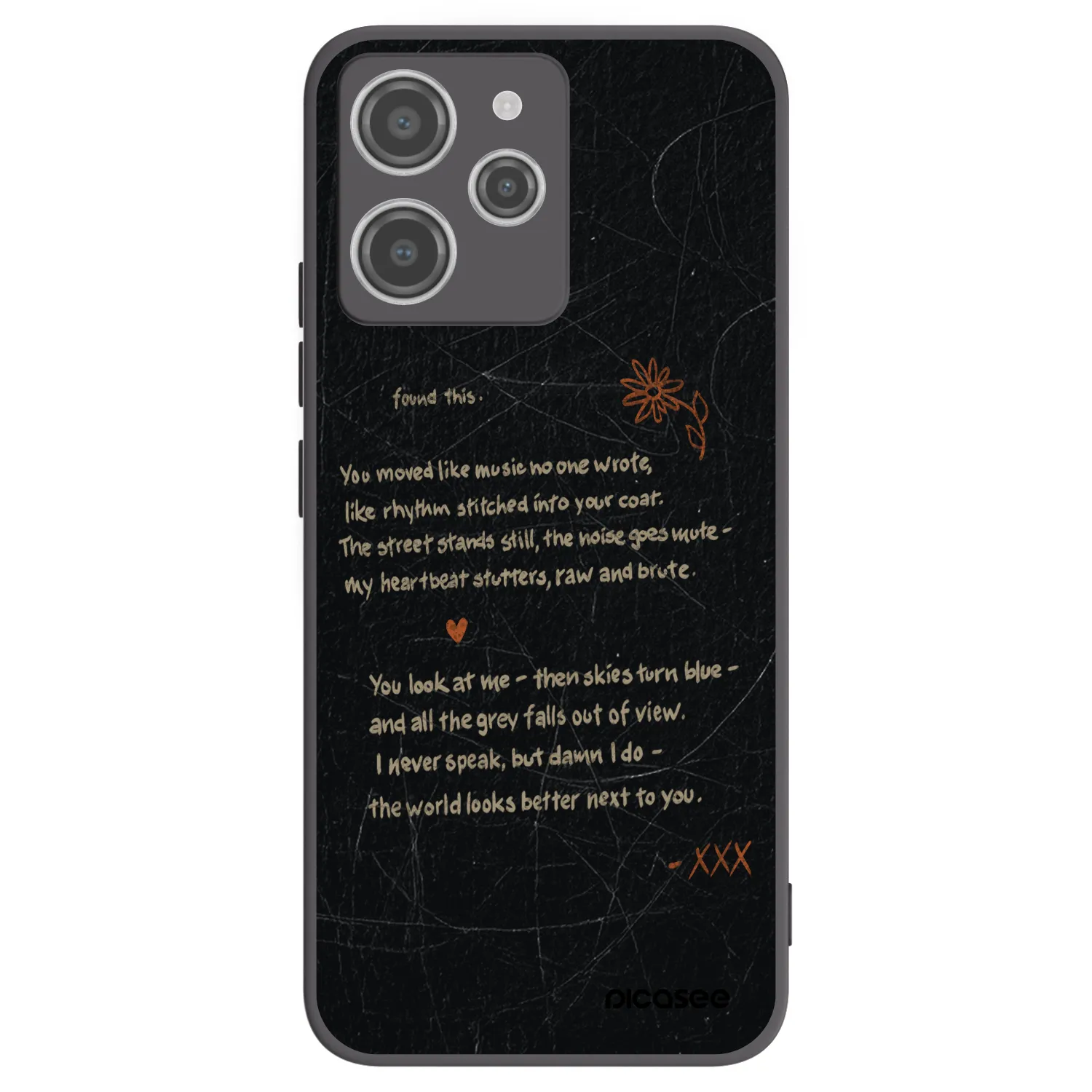 Picasee silikonowe czarne etui na Xiaomi Redmi 12 4G - POET