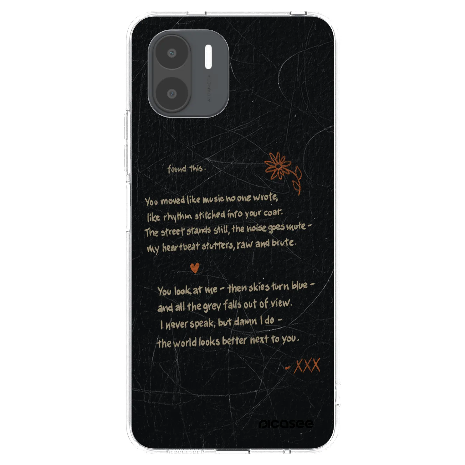 Picasee silikonowe przeźroczyste etui na Xiaomi Redmi A2 - POET