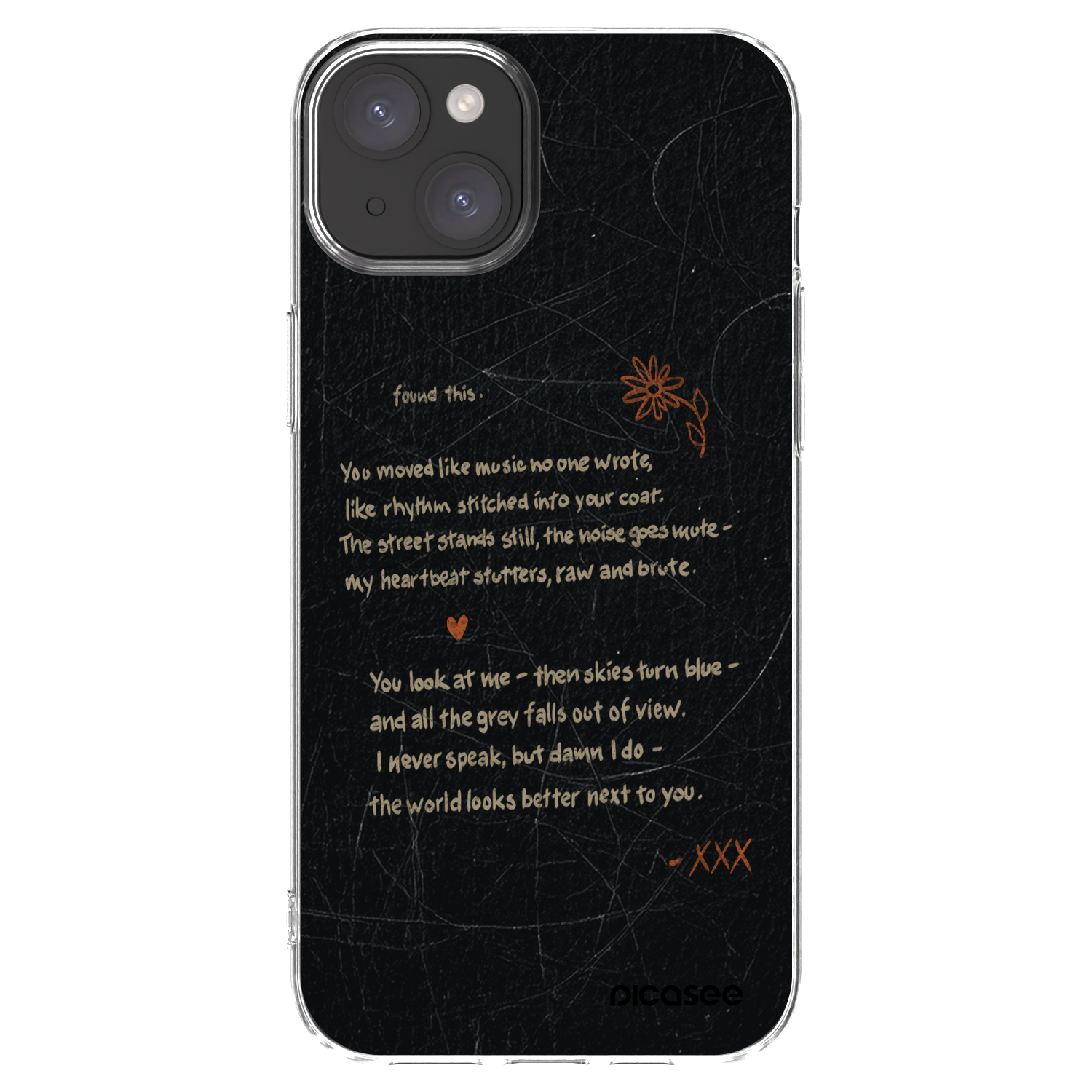 Picasee silikonowe przeźroczyste etui na Apple iPhone 15 Plus - POET