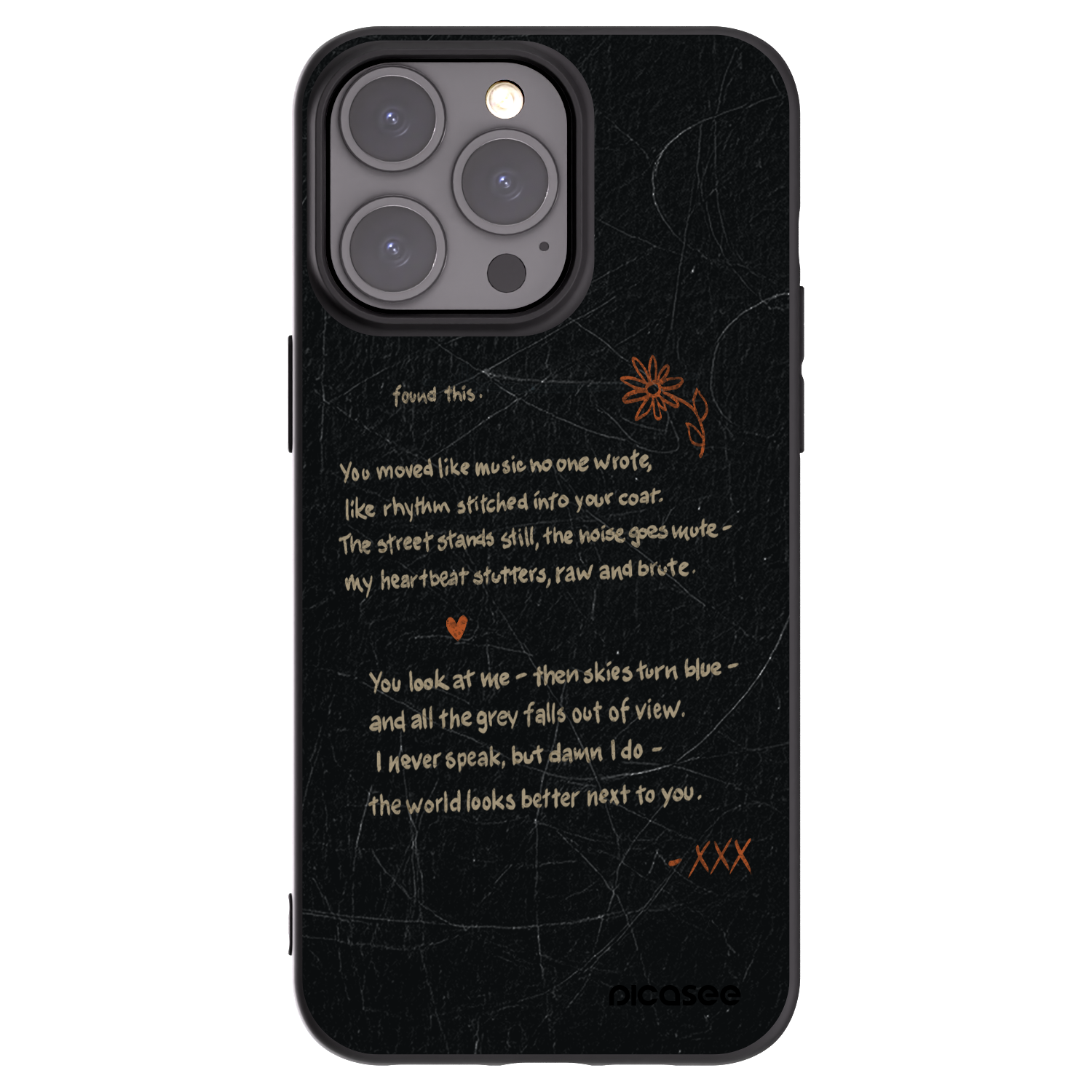 Picasee silikonowe czarne etui na Apple iPhone 15 Pro Max - POET
