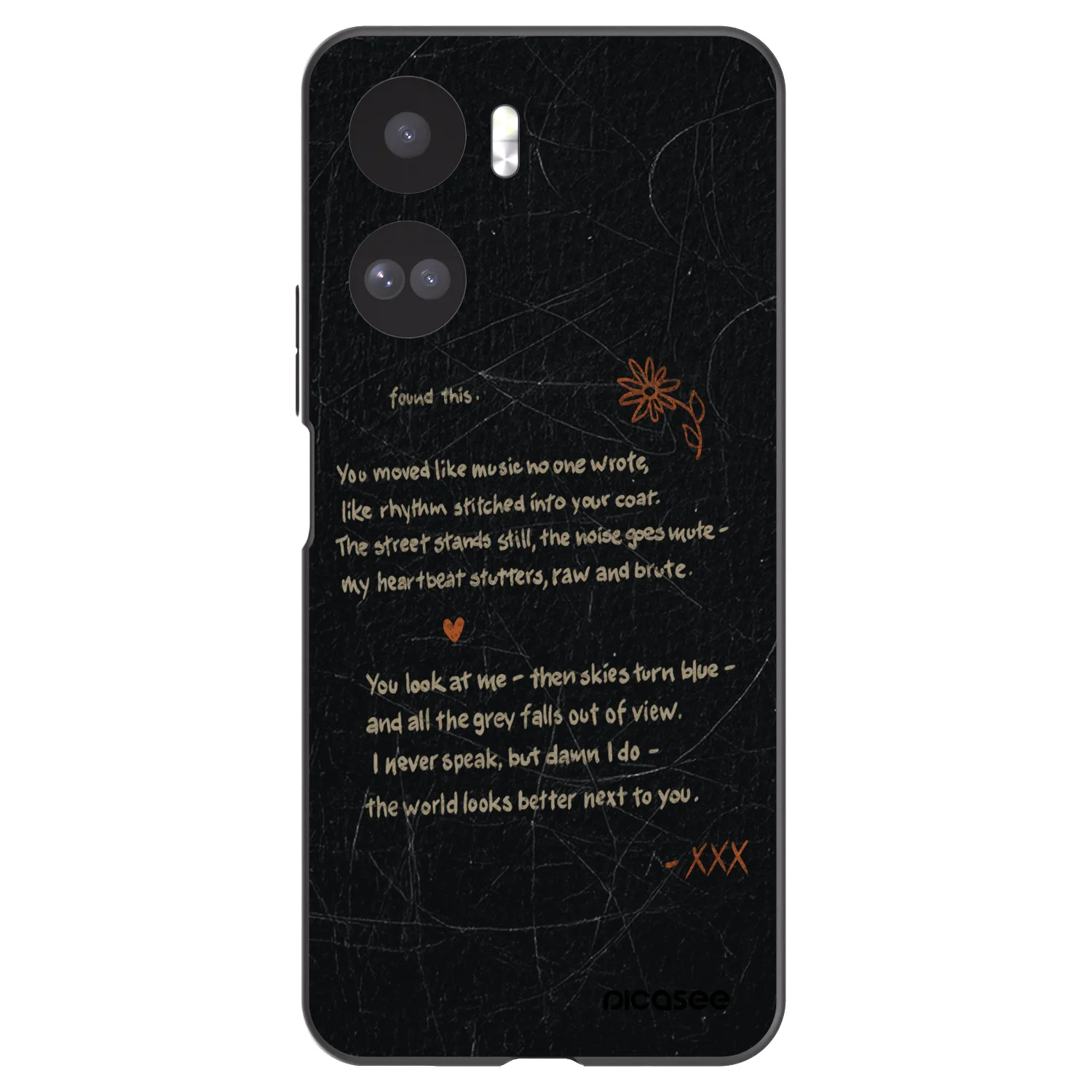 Picasee silikonowe czarne etui na Honor 90 Lite 5G - POET