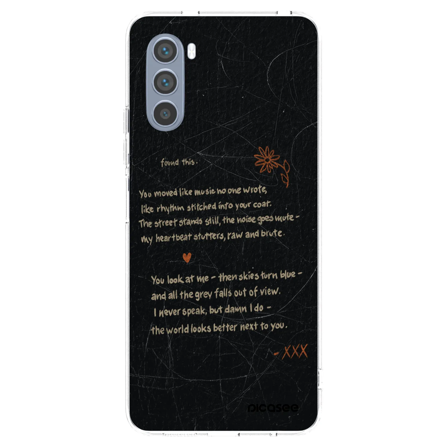 Picasee silikonowe przeźroczyste etui na Motorola Moto G62 - POET
