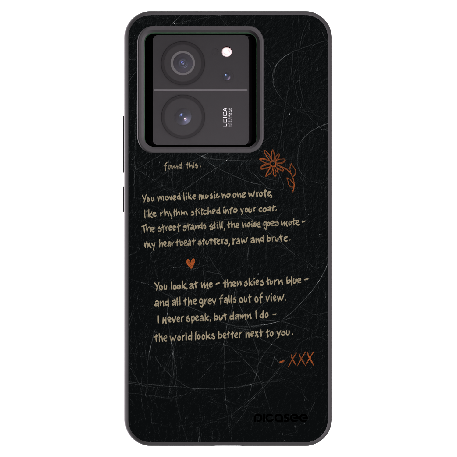 Picasee silikonowe czarne etui na Xiaomi 13T Pro - POET