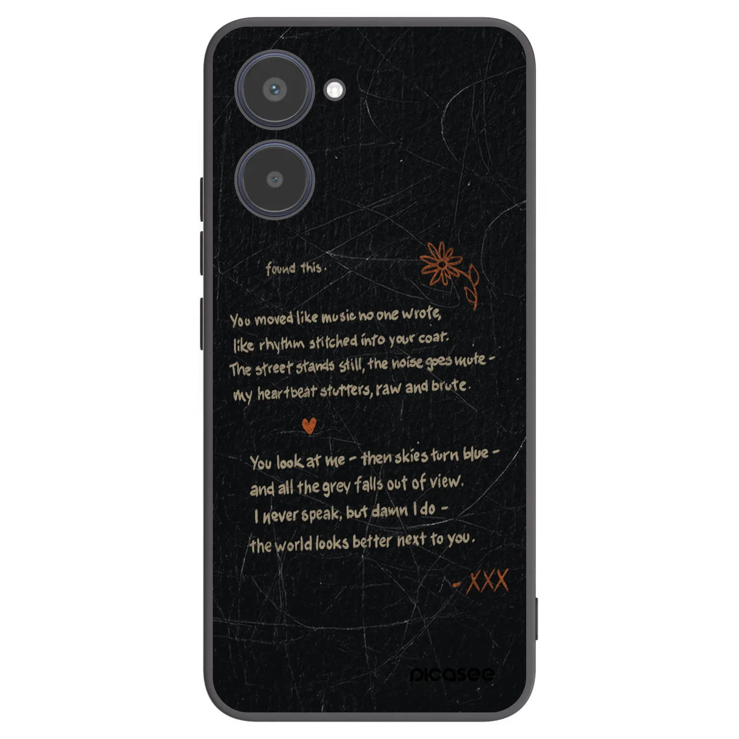 Picasee silikonowe czarne etui na Realme 10 4G - POET