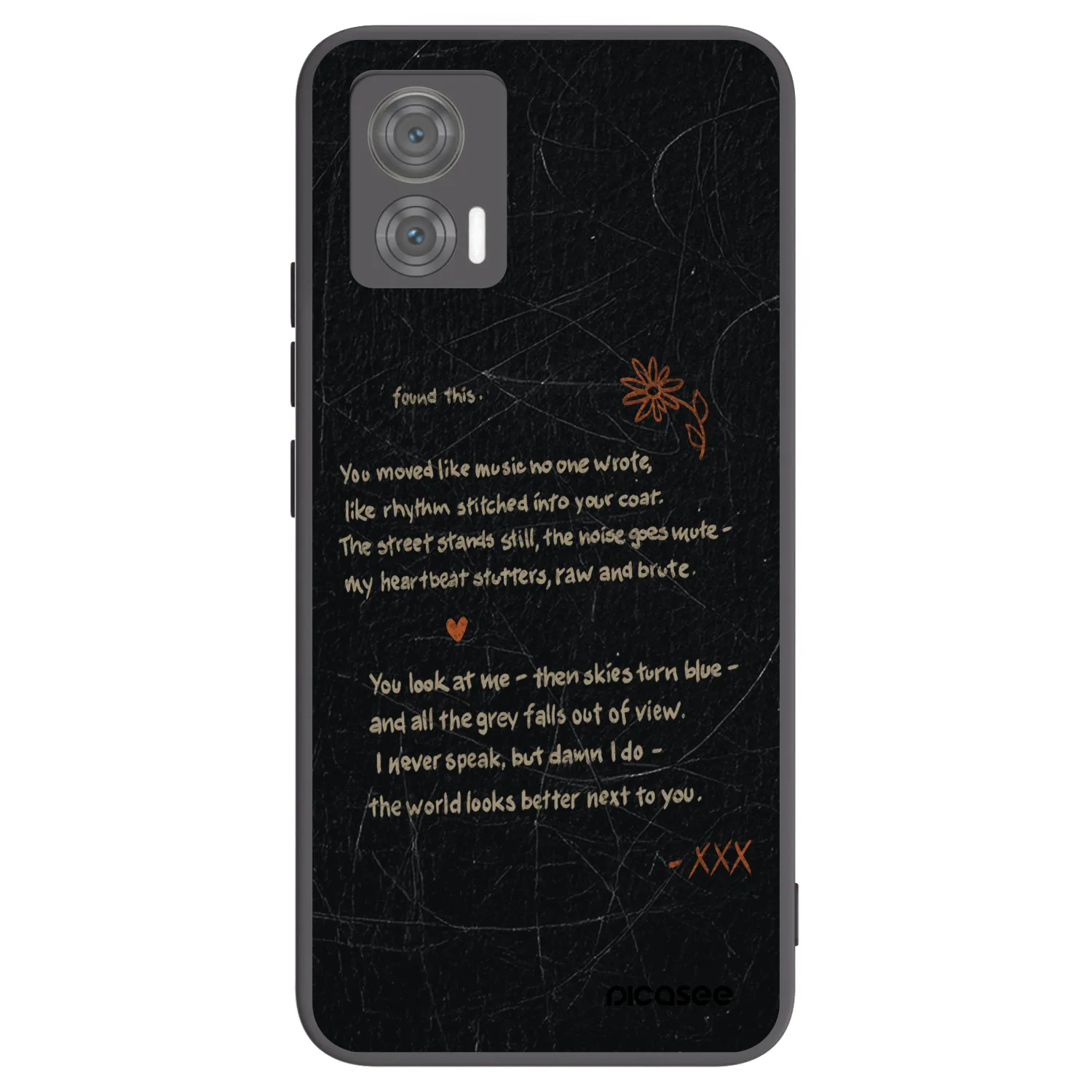 Picasee silikonowe czarne etui na Motorola Edge 30 Neo - POET