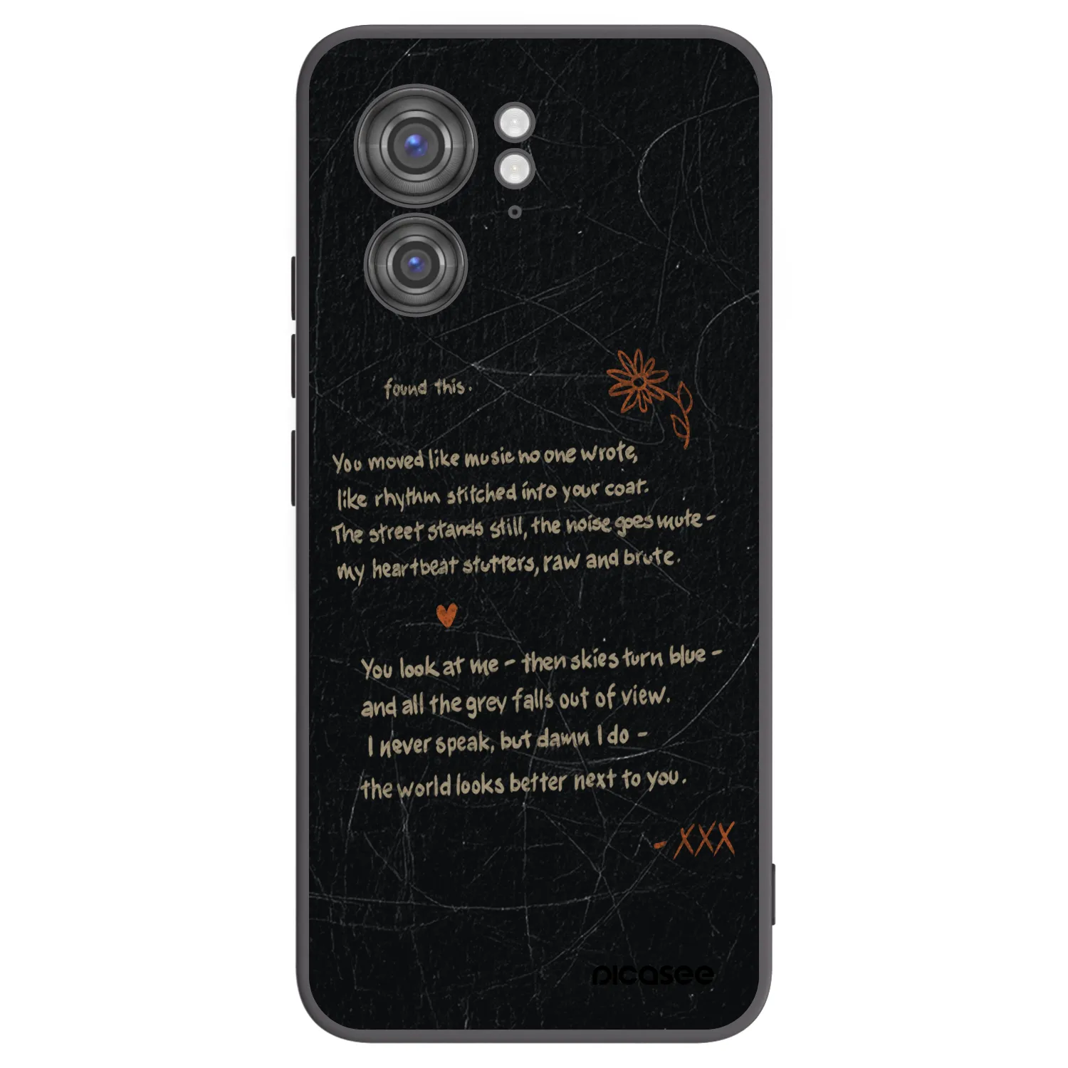 Picasee silikonowe czarne etui na Motorola Edge 40 - POET