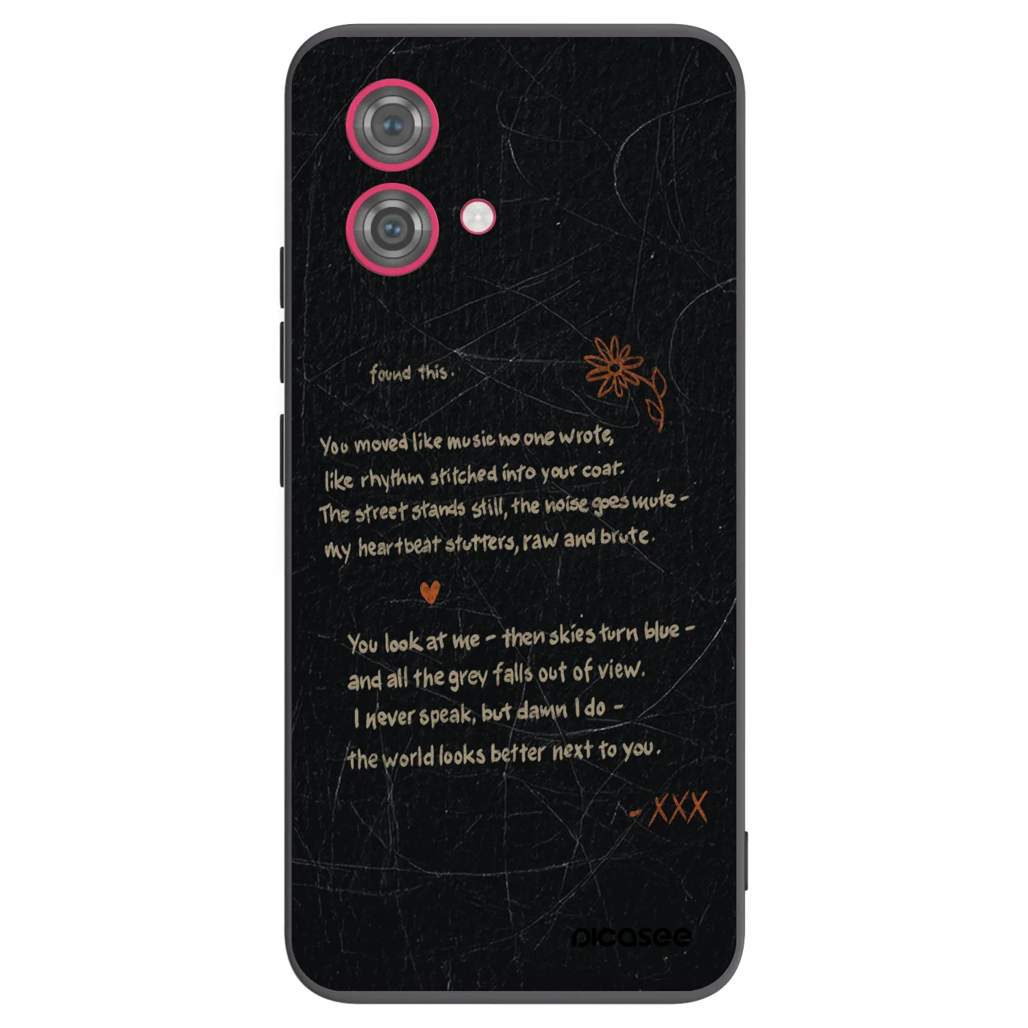 Picasee silikonowe czarne etui na Motorola Moto G84 5G - POET