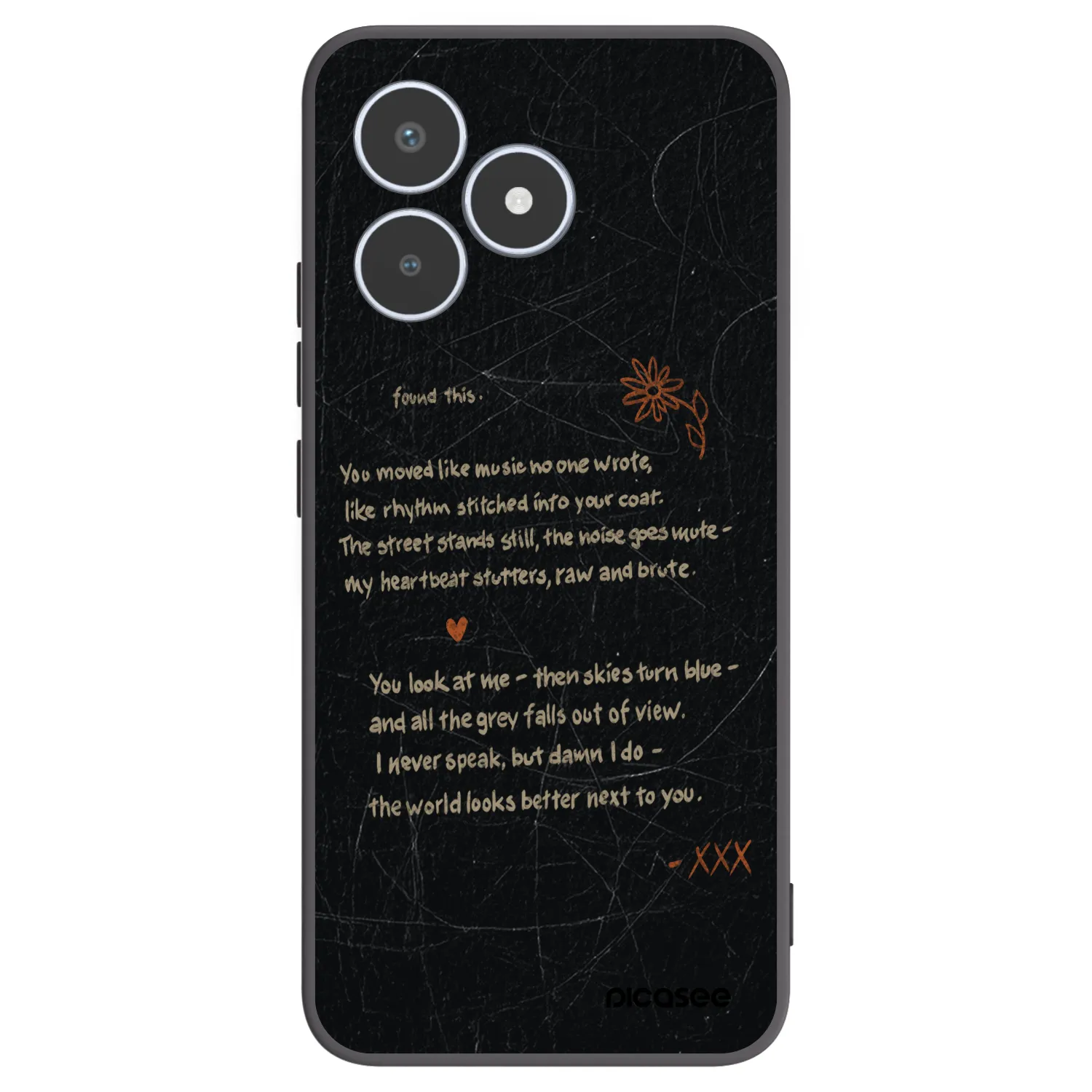 Picasee silikonowe czarne etui na Realme C53 - POET
