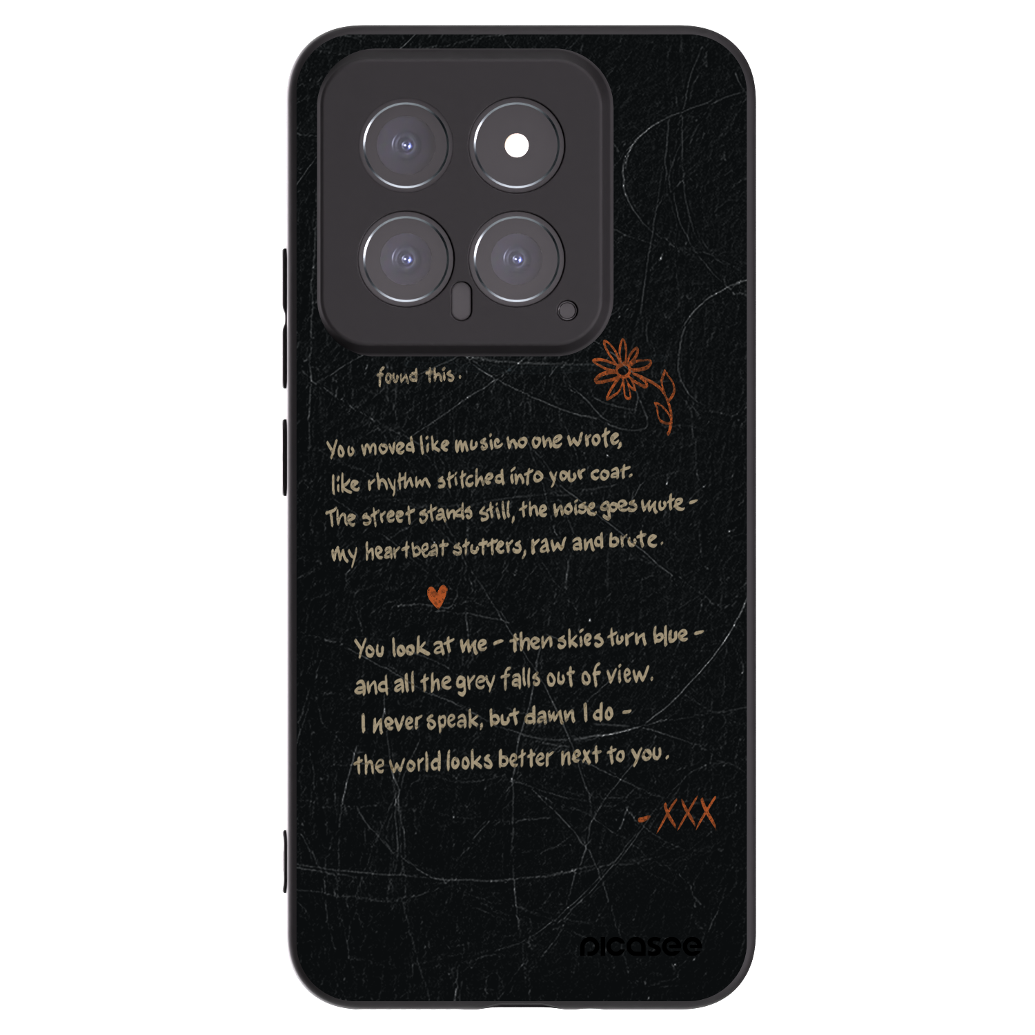 Picasee silikonowe czarne etui na Xiaomi 14 - POET