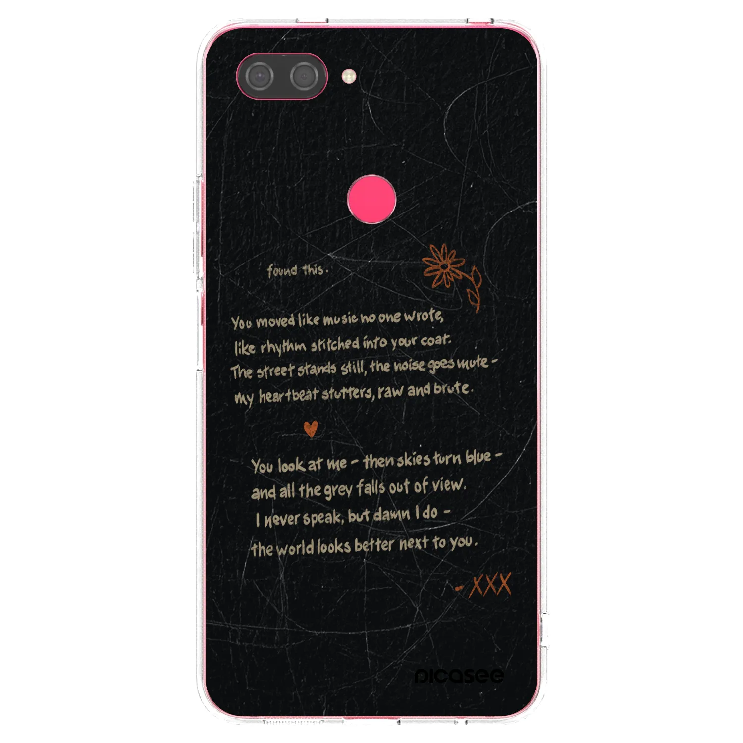 Picasee silikonowe przeźroczyste etui na Xiaomi Mi 8 Lite - POET