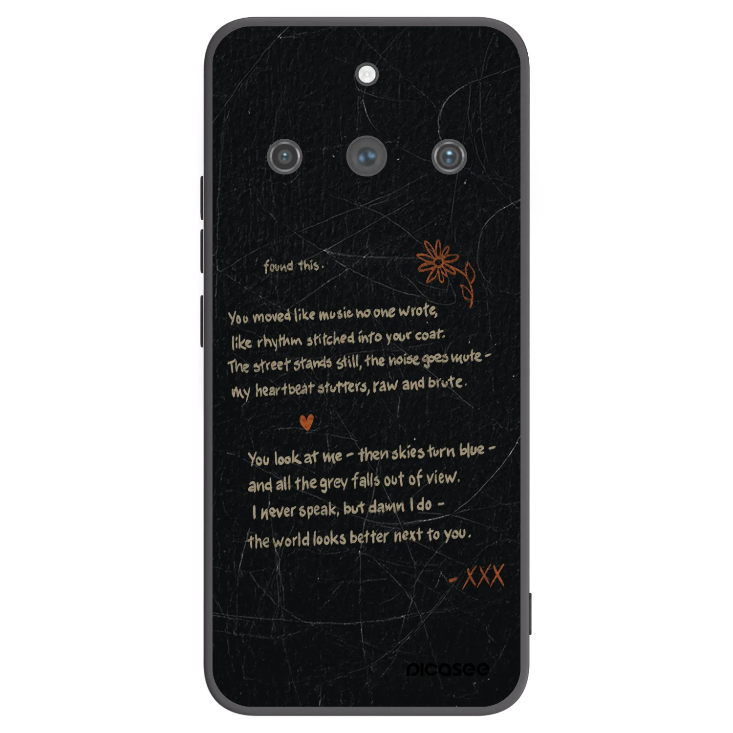 Picasee silikonowe czarne etui na Realme 11 Pro+ - POET