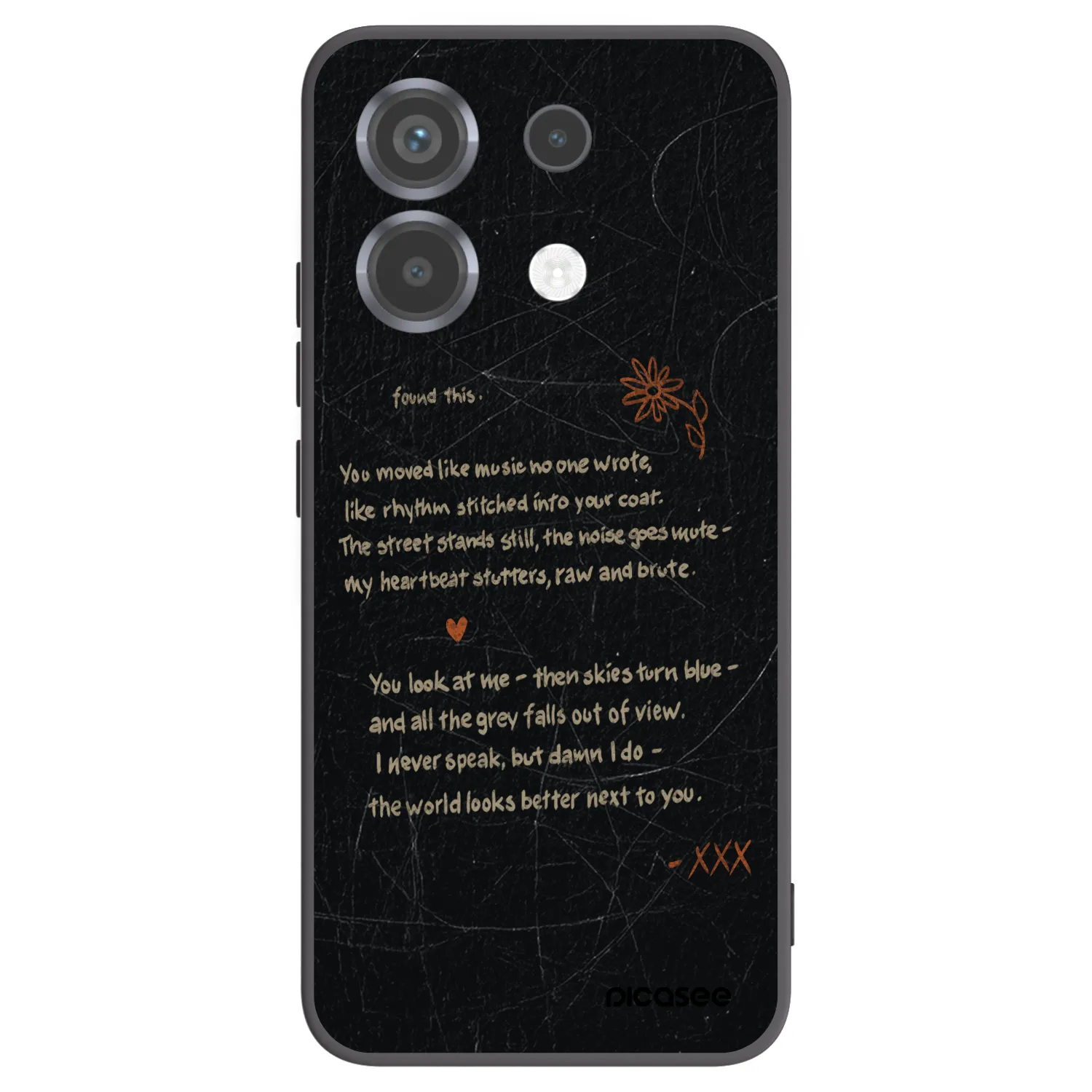 Picasee silikonowe czarne etui na Xiaomi Poco X6 - POET