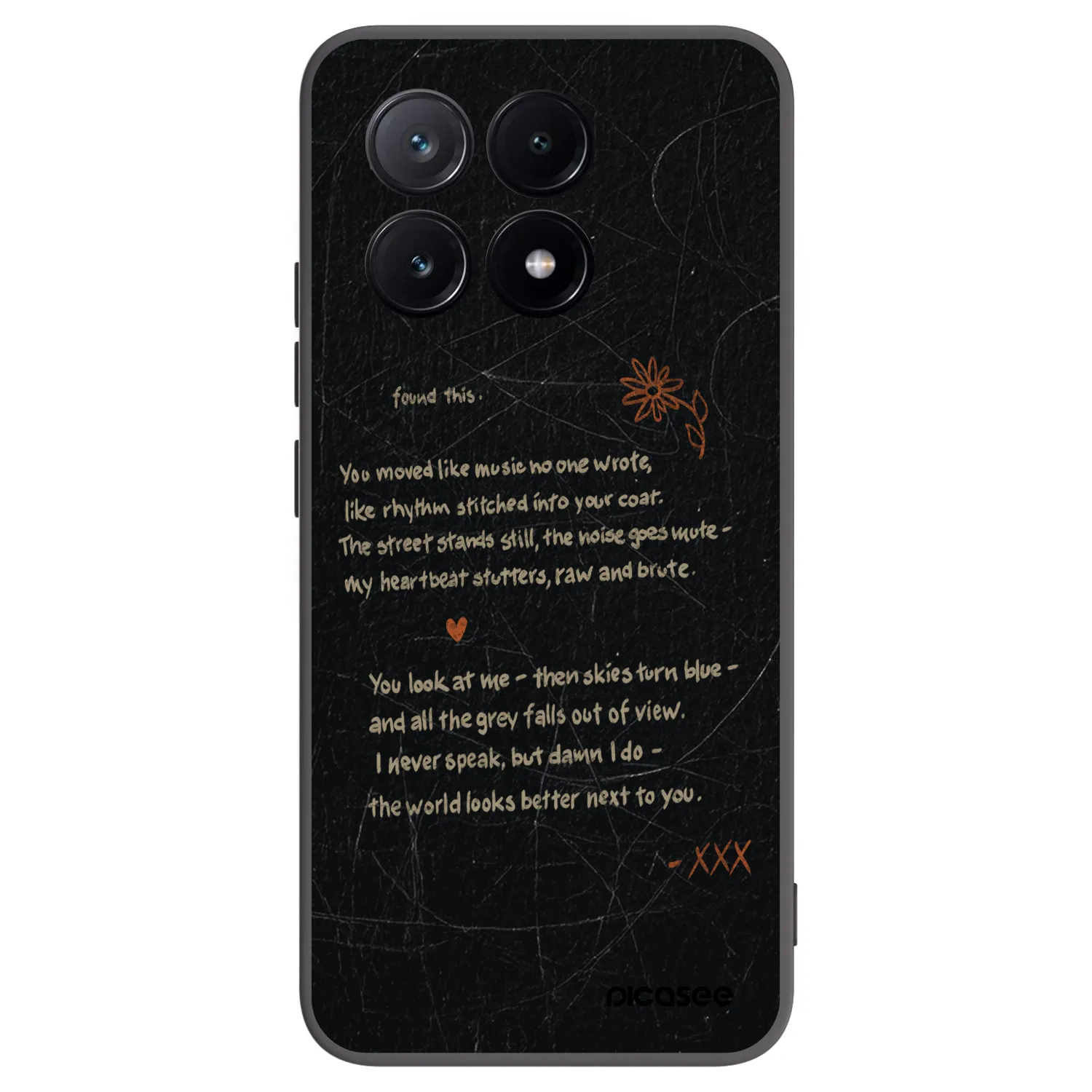 Picasee silikonowe czarne etui na Xiaomi Poco X6 Pro - POET