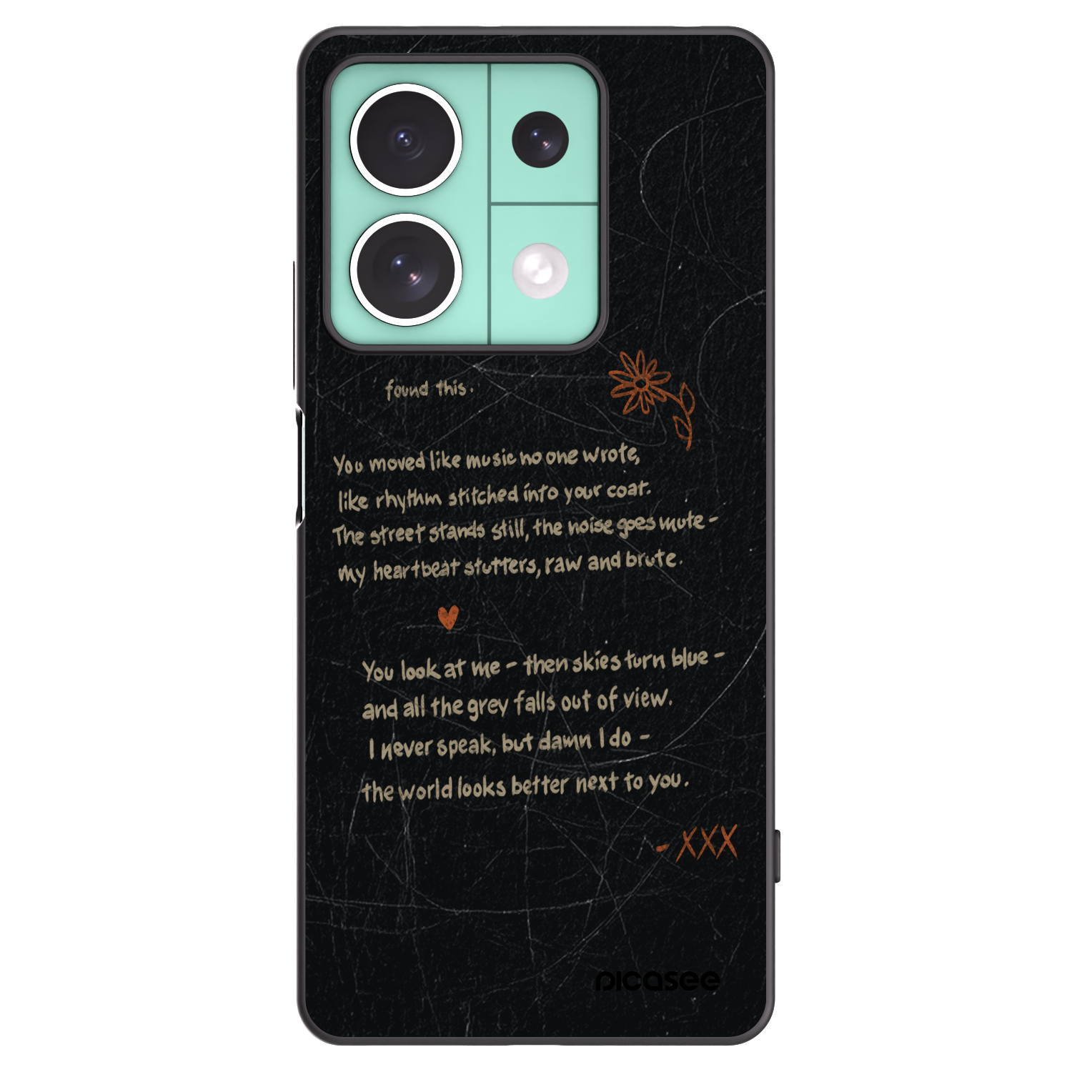 Picasee silikonowe czarne etui na Xiaomi Redmi Note 13 5G - POET