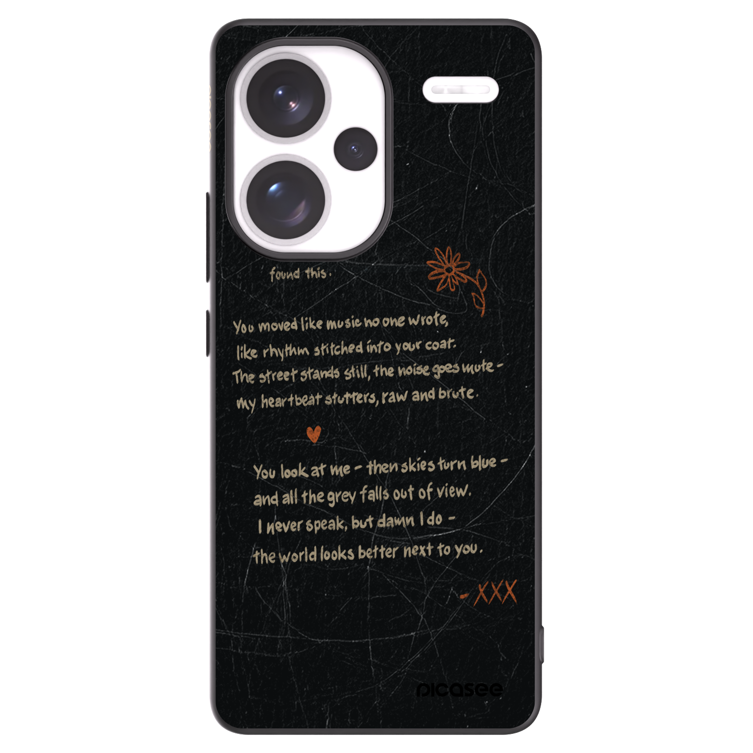 Picasee silikonowe czarne etui na Xiaomi Redmi Note 13 Pro+ 5G - POET
