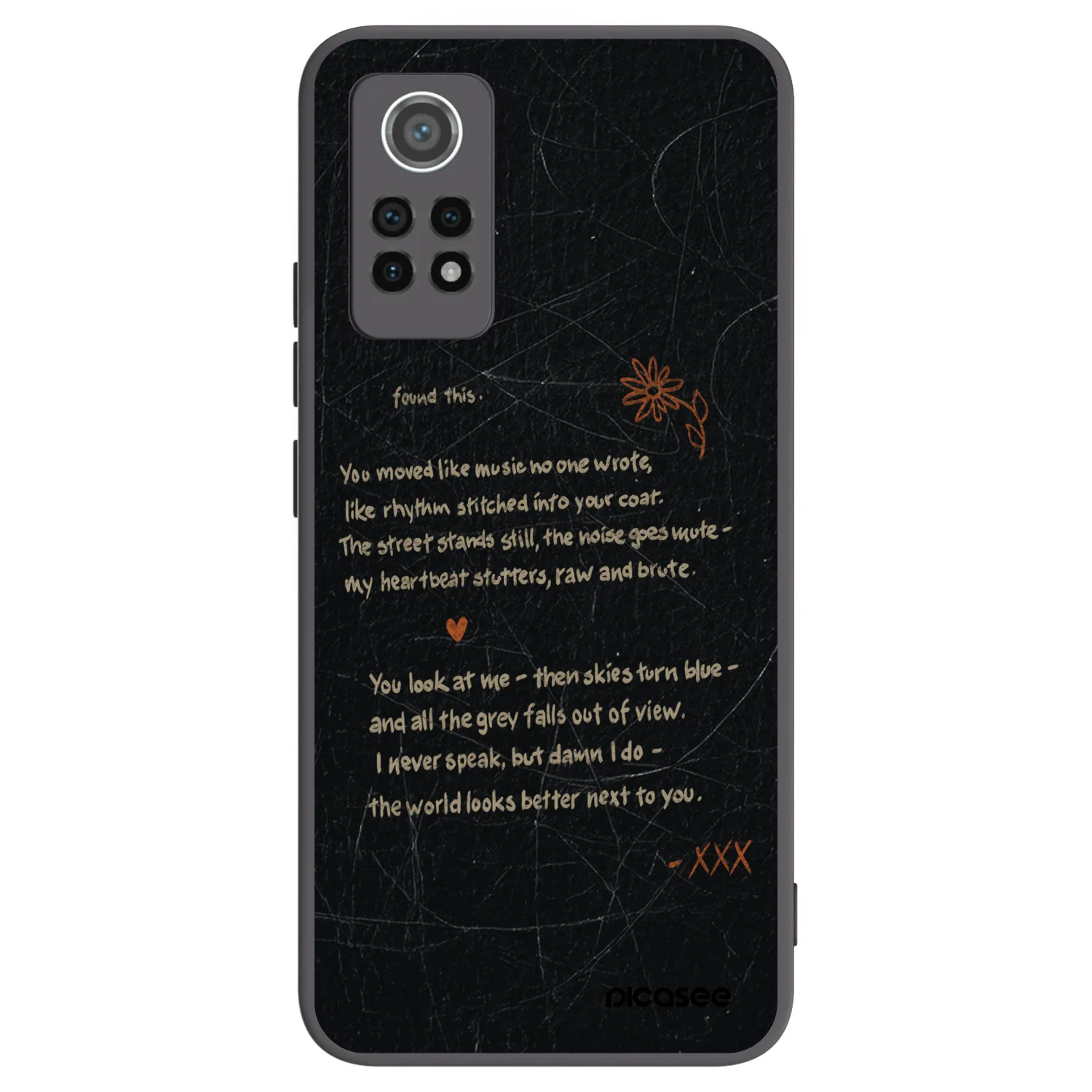 Picasee silikonowe czarne etui na Xiaomi Redmi Note 12 Pro 4G - POET