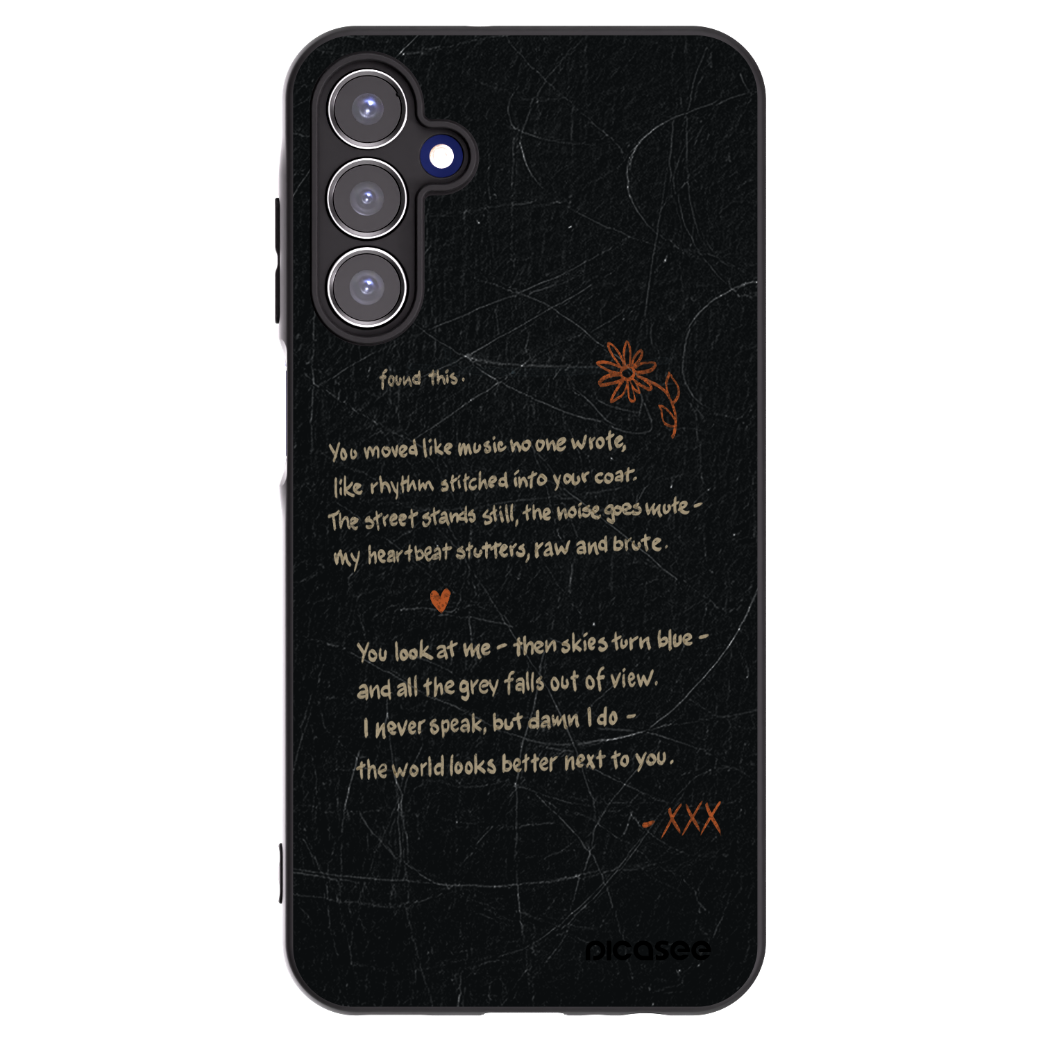 Picasee silikonowe czarne etui na Samsung Galaxy A15 A156B 5G - POET