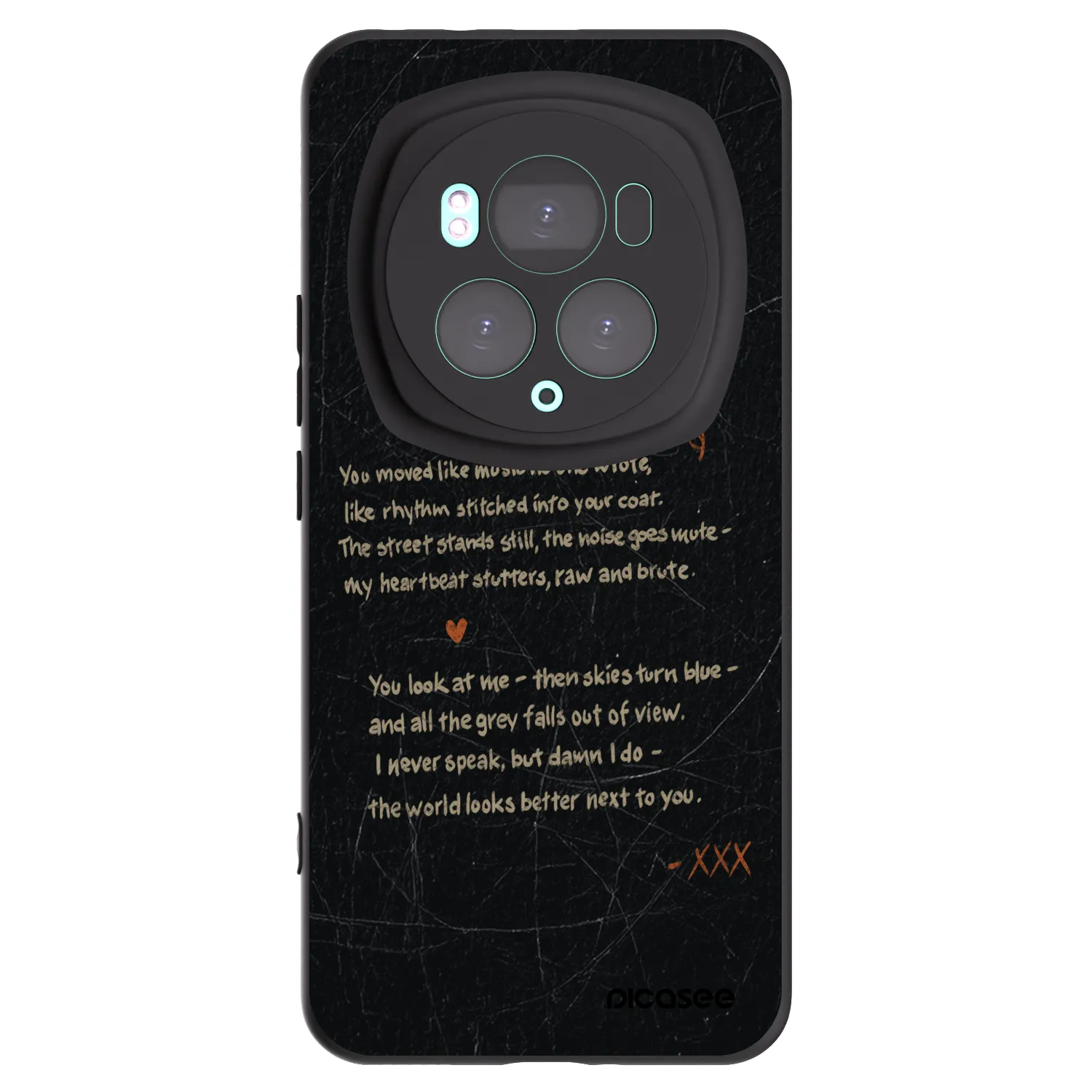 Picasee silikonowe czarne etui na Honor Magic6 Pro - POET