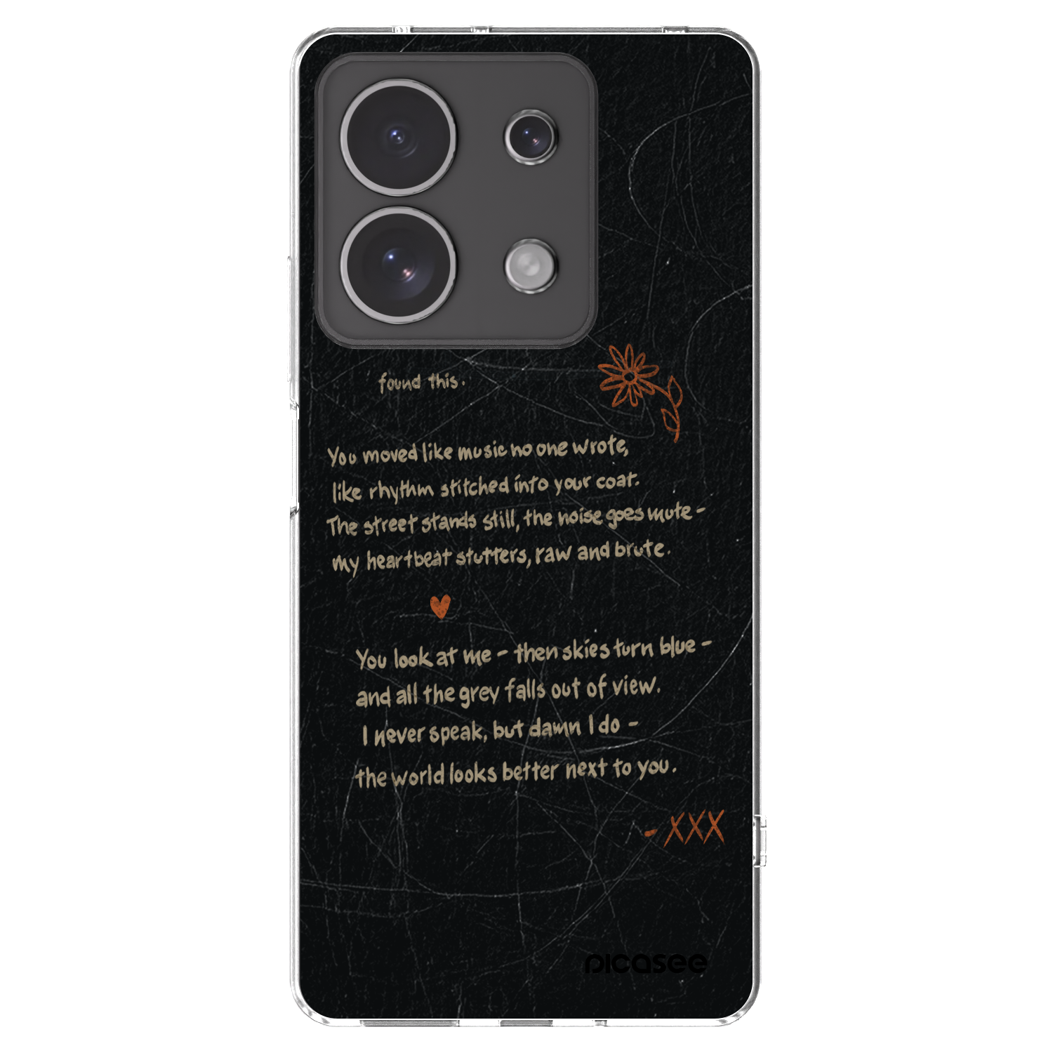 Picasee silikonowe przeźroczyste etui na Xiaomi Redmi Note 13 4G - POET
