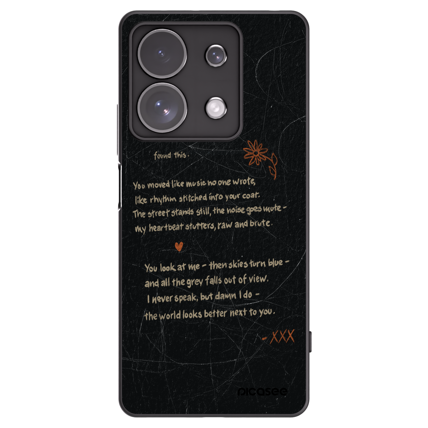 Picasee silikonowe czarne etui na Xiaomi Redmi Note 13 Pro 4G - POET