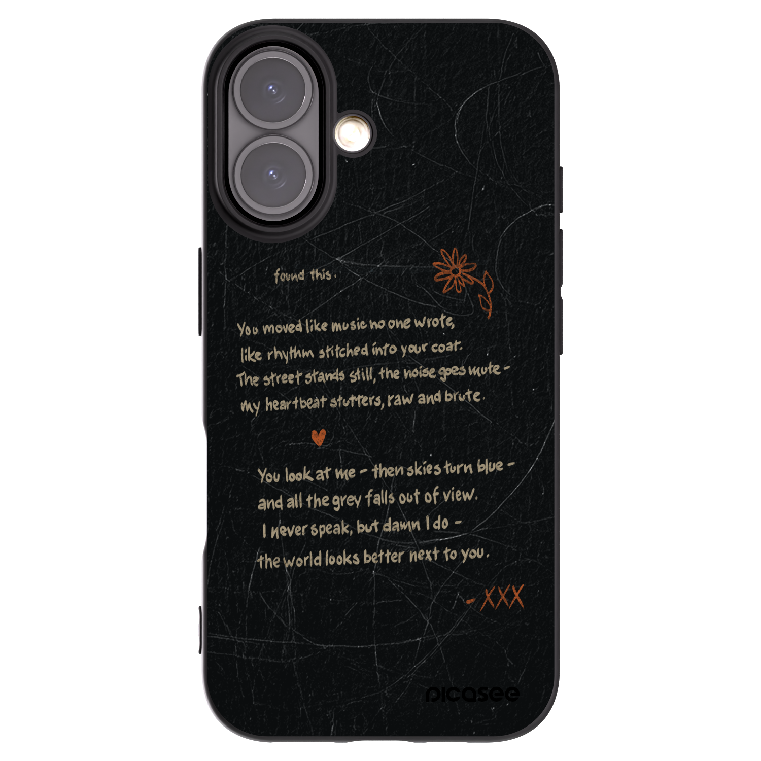 Picasee silikonowe czarne etui na Apple iPhone 16 - POET