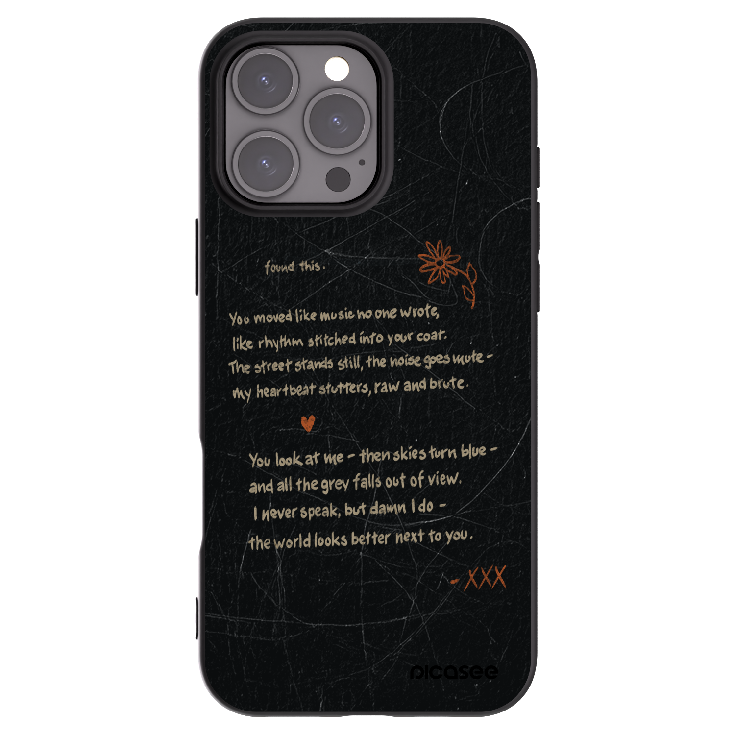 Picasee silikonowe czarne etui na Apple iPhone 16 Pro Max - POET