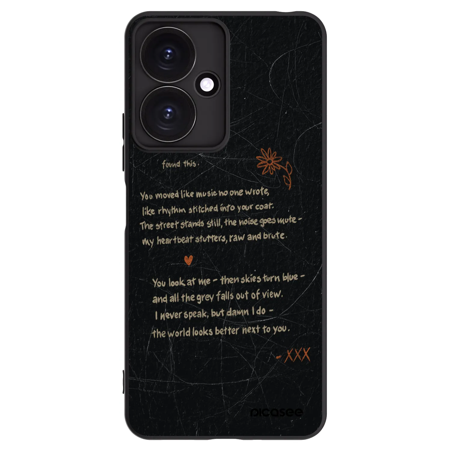 Picasee silikonowe czarne etui na Xiaomi Redmi 13C 5G - POET
