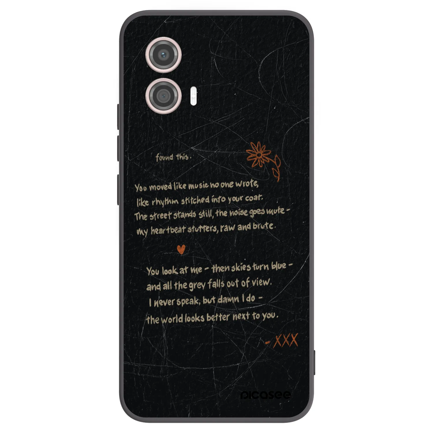 Picasee silikonowe czarne etui na Motorola Moto G53 5G - POET