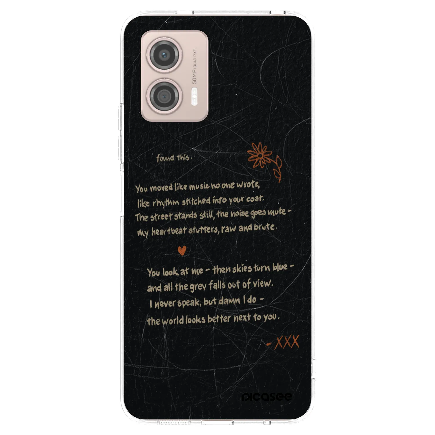 Picasee silikonowe przeźroczyste etui na Motorola Moto G53 5G - POET