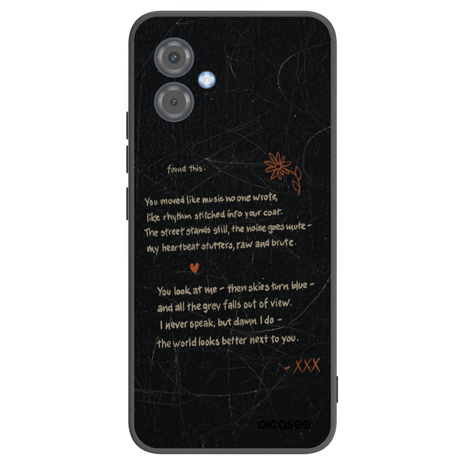 Picasee silikonowe czarne etui na Motorola Moto G14 - POET