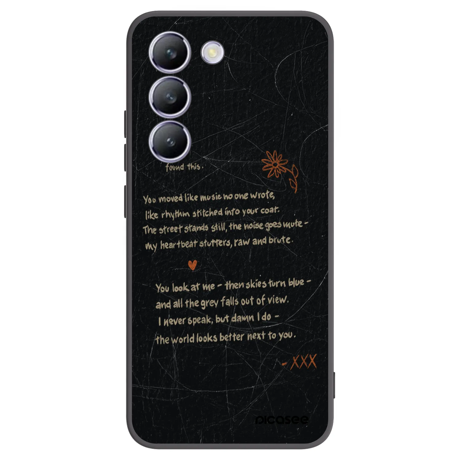 Picasee silikonowe czarne etui na Vivo V40 SE 5G - POET