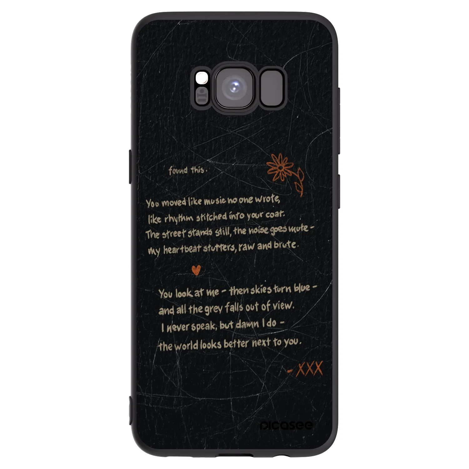 Picasee silikonowe czarne etui na Samsung Galaxy S8 G950F - POET