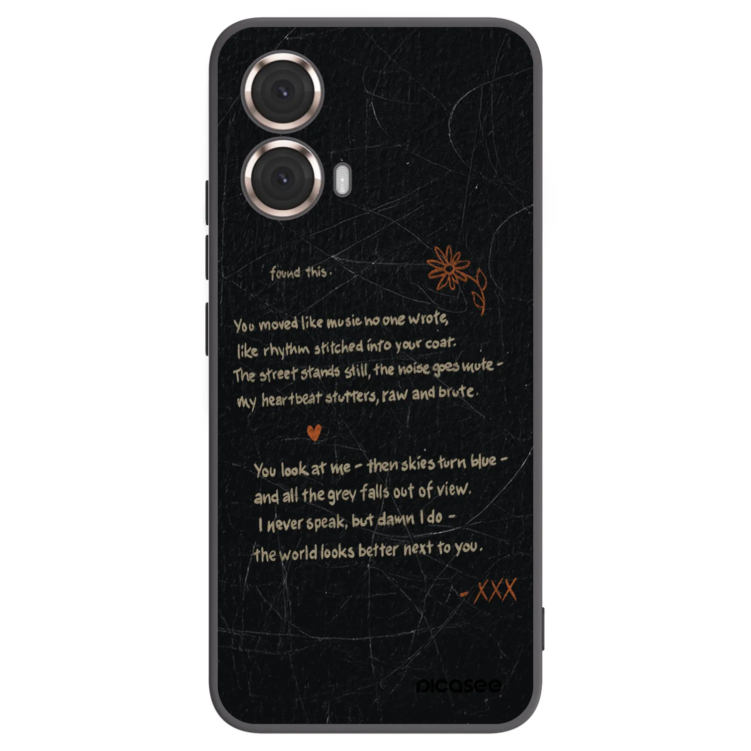 Picasee silikonowe czarne etui na Motorola Moto G85 - POET