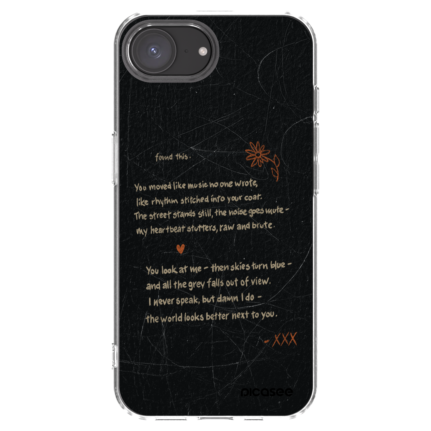 Picasee silikonowe przeźroczyste etui na Apple iPhone 16e - POET