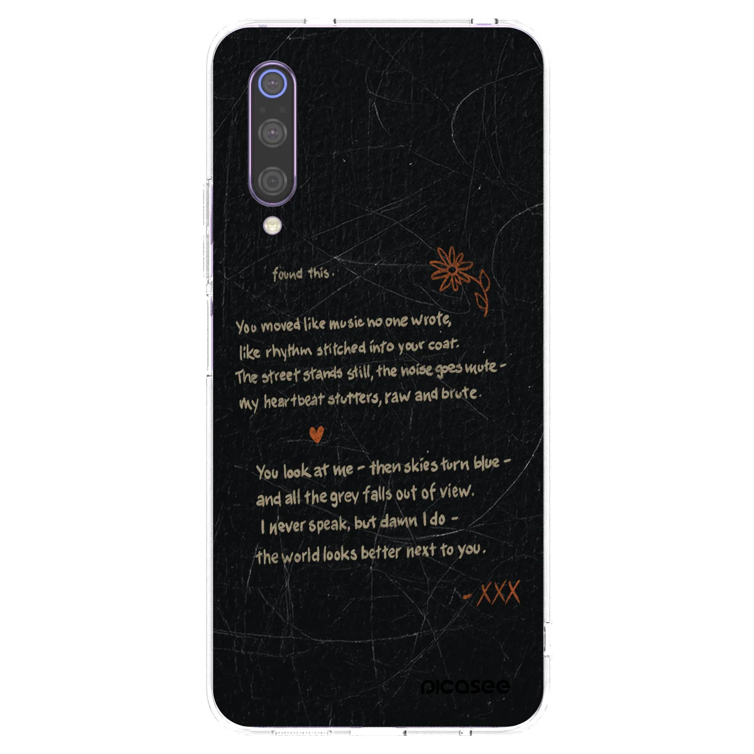 Picasee silikonowe przeźroczyste etui na Xiaomi Mi 9 - POET