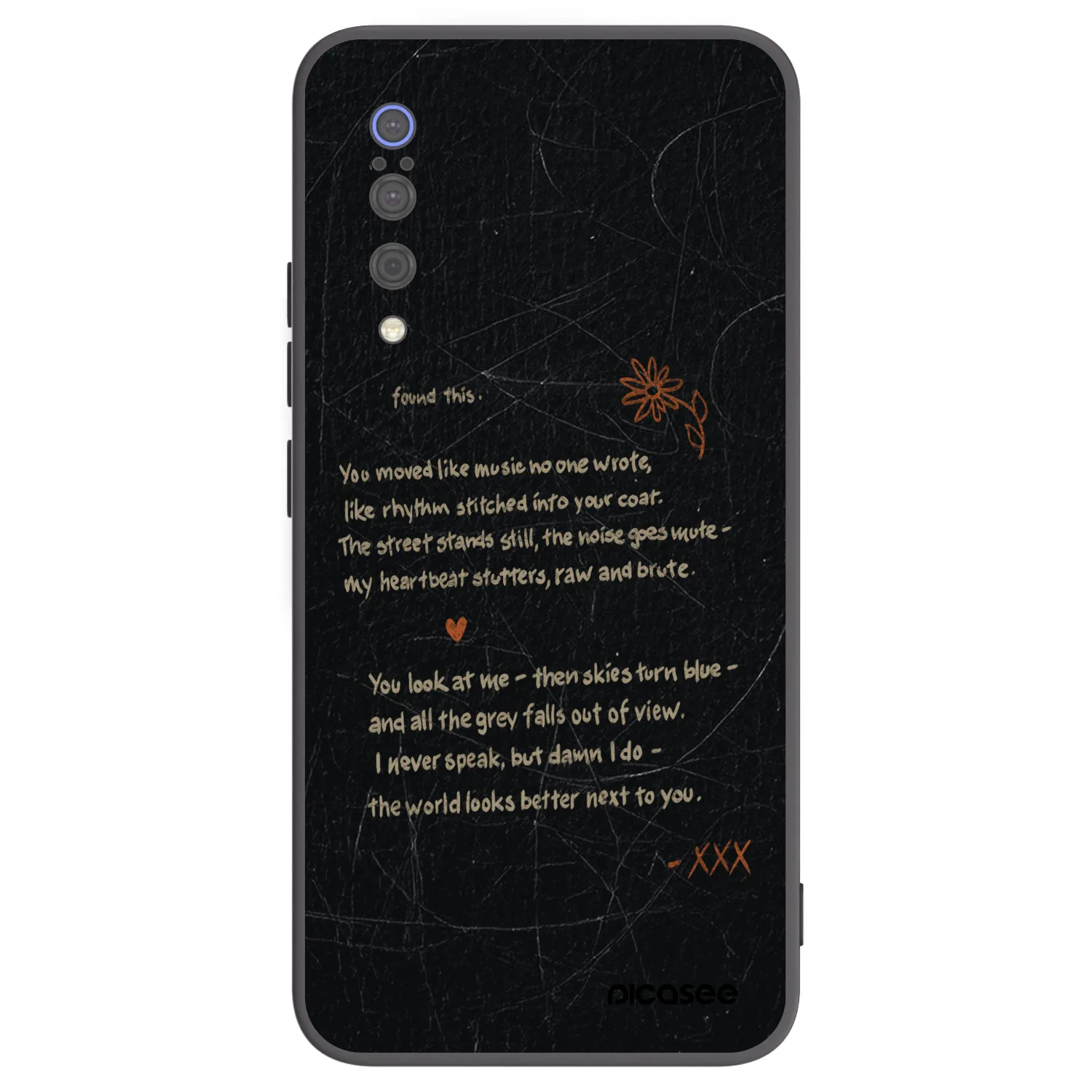 Picasee silikonowe czarne etui na Xiaomi Mi 9 - POET