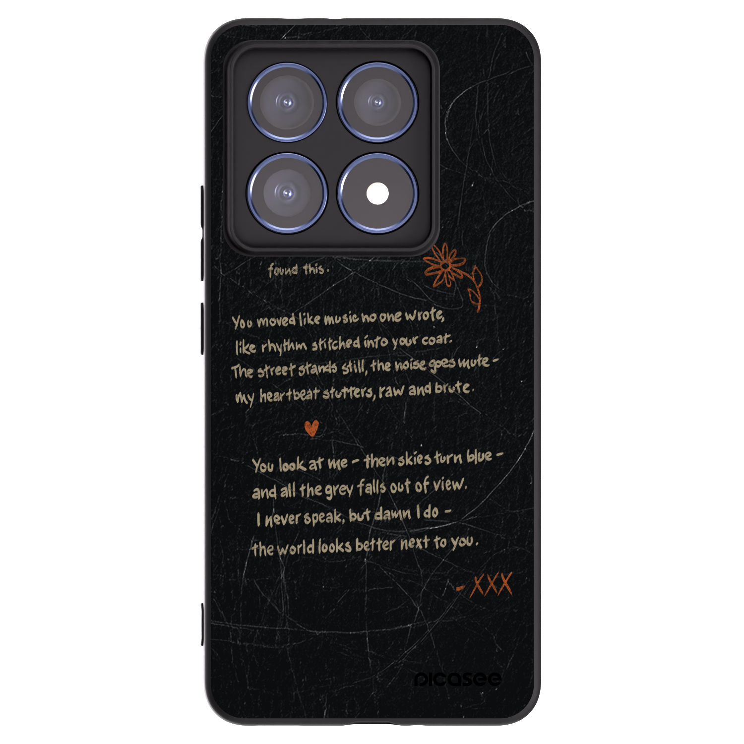 Picasee silikonowe czarne etui na Xiaomi 14T Pro - POET
