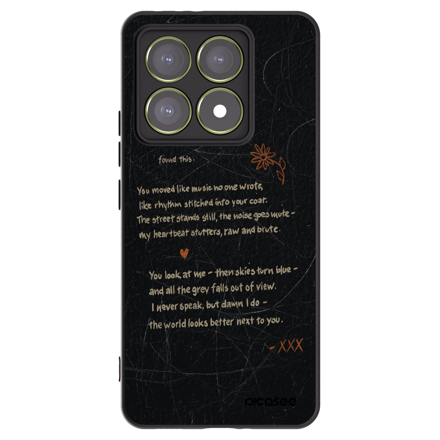 Picasee silikonowe czarne etui na Xiaomi 14T - POET
