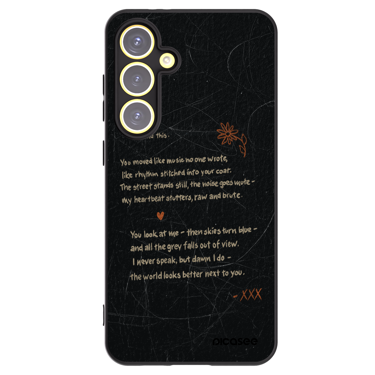 Picasee silikonowe czarne etui na Samsung Galaxy S24 FE S721B - POET