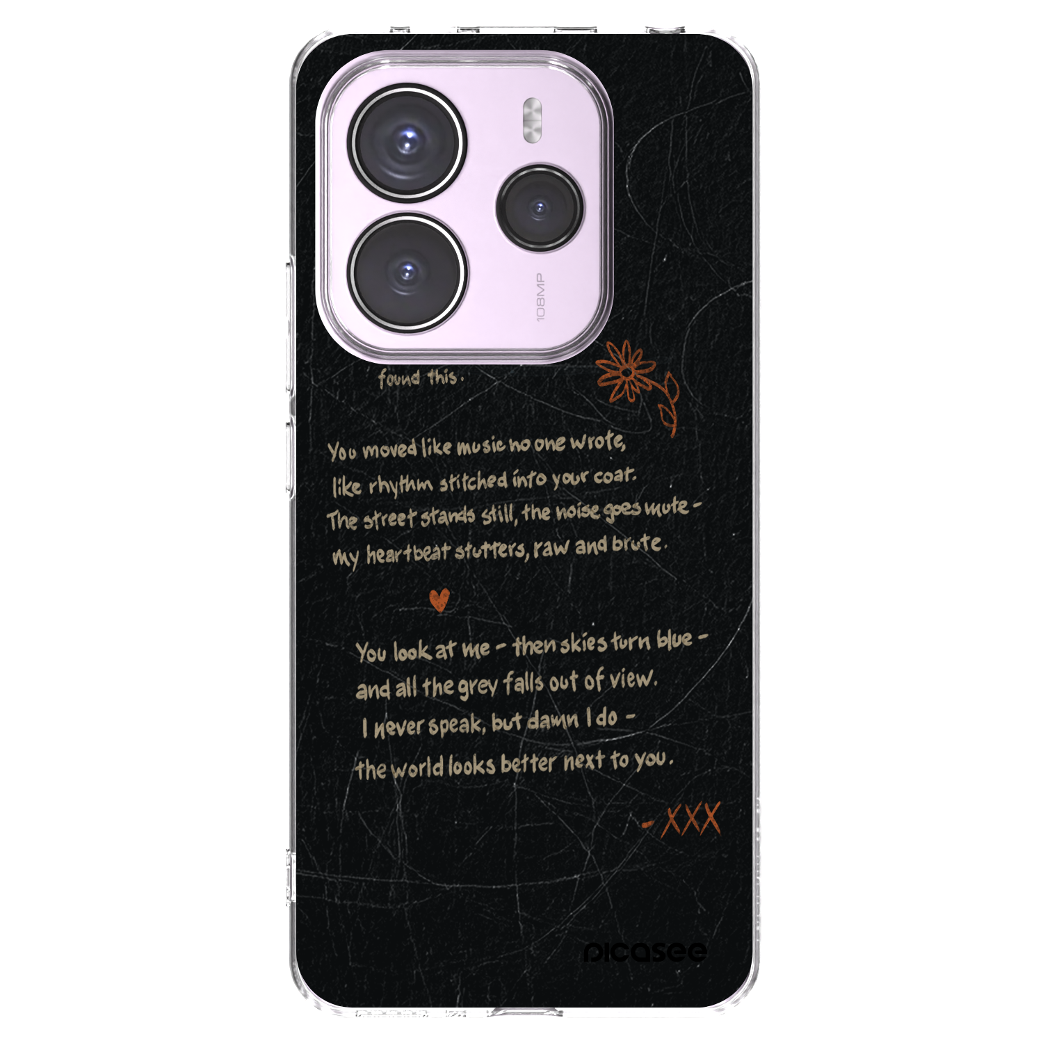 Picasee silikonowe przeźroczyste etui na Xiaomi Redmi Note 14 5G - POET