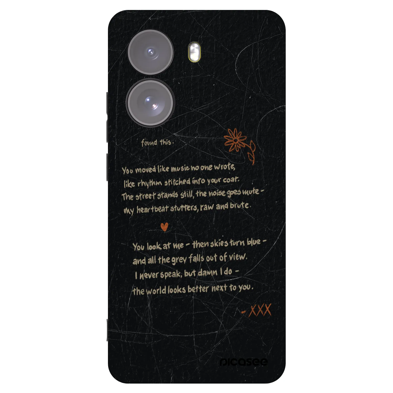 Picasee silikonowe czarne etui na Xiaomi Poco X7 - POET